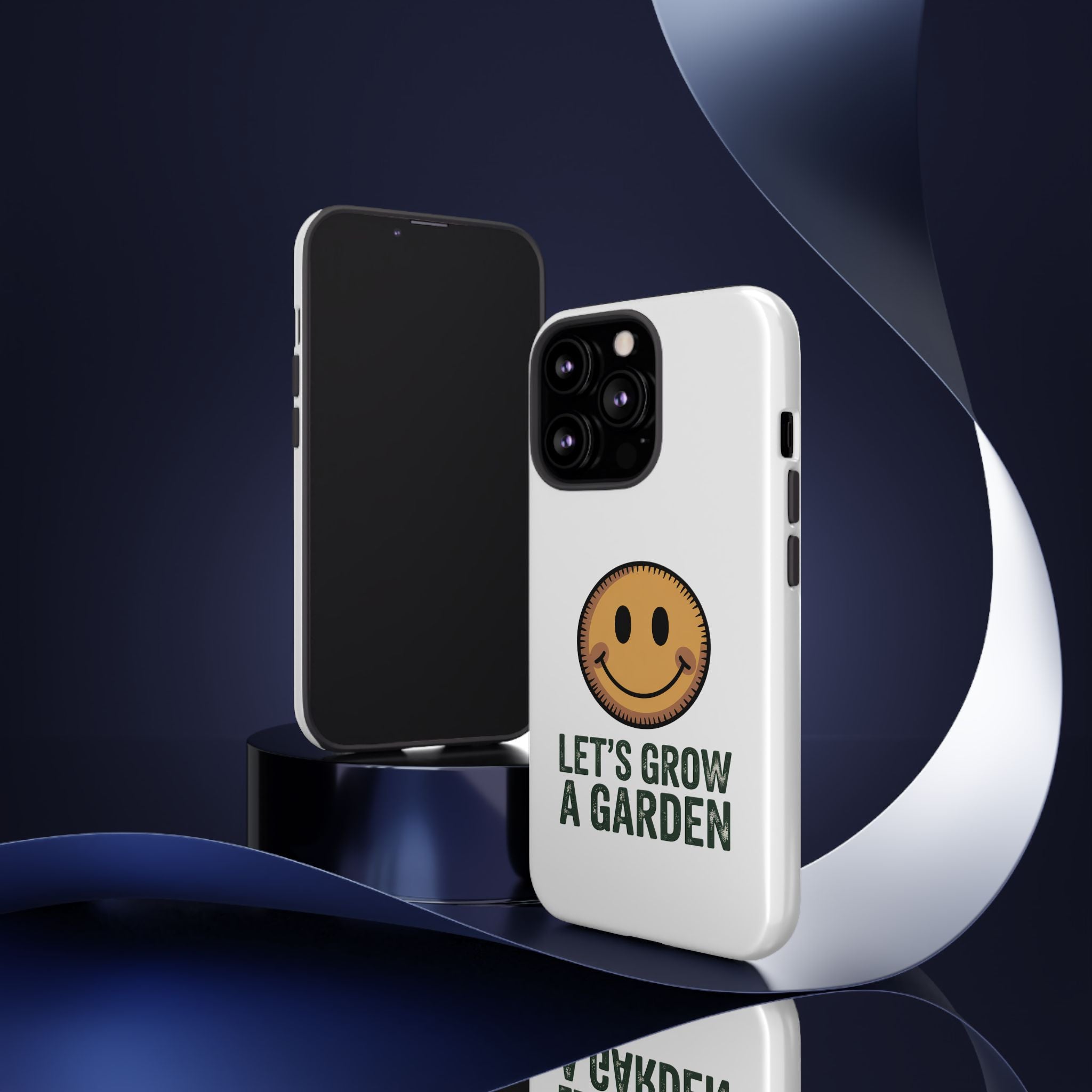 Phone Case — "Let's Grow a Garden" Smiley Plant Lover Protective Case