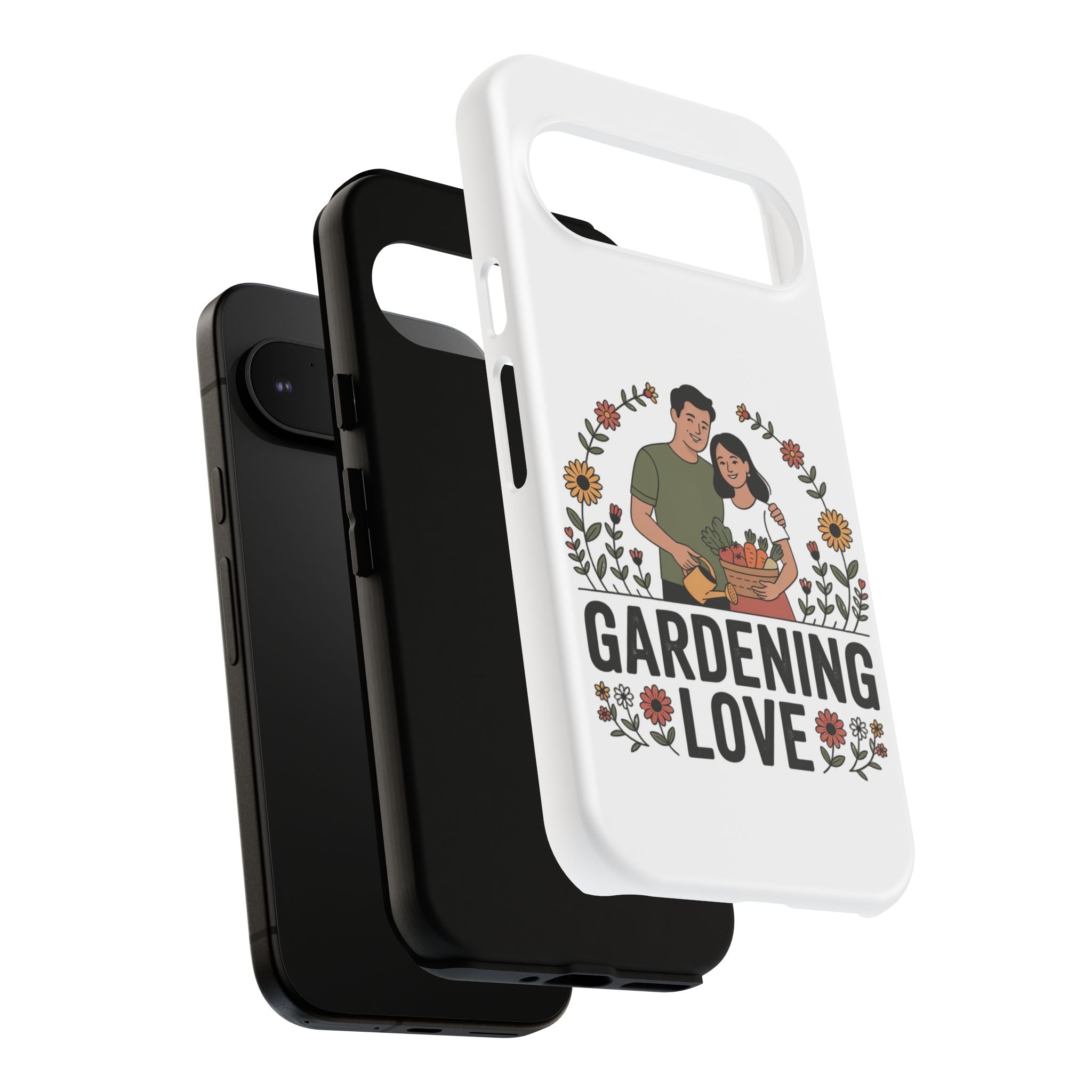 Gardening Love Phone Case — Floral Couple Protective Phone Cover