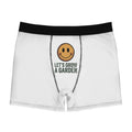 Boxer Briefs — 'Let’s Grow a Garden' Smiley Logo Men's Boxer Briefs
