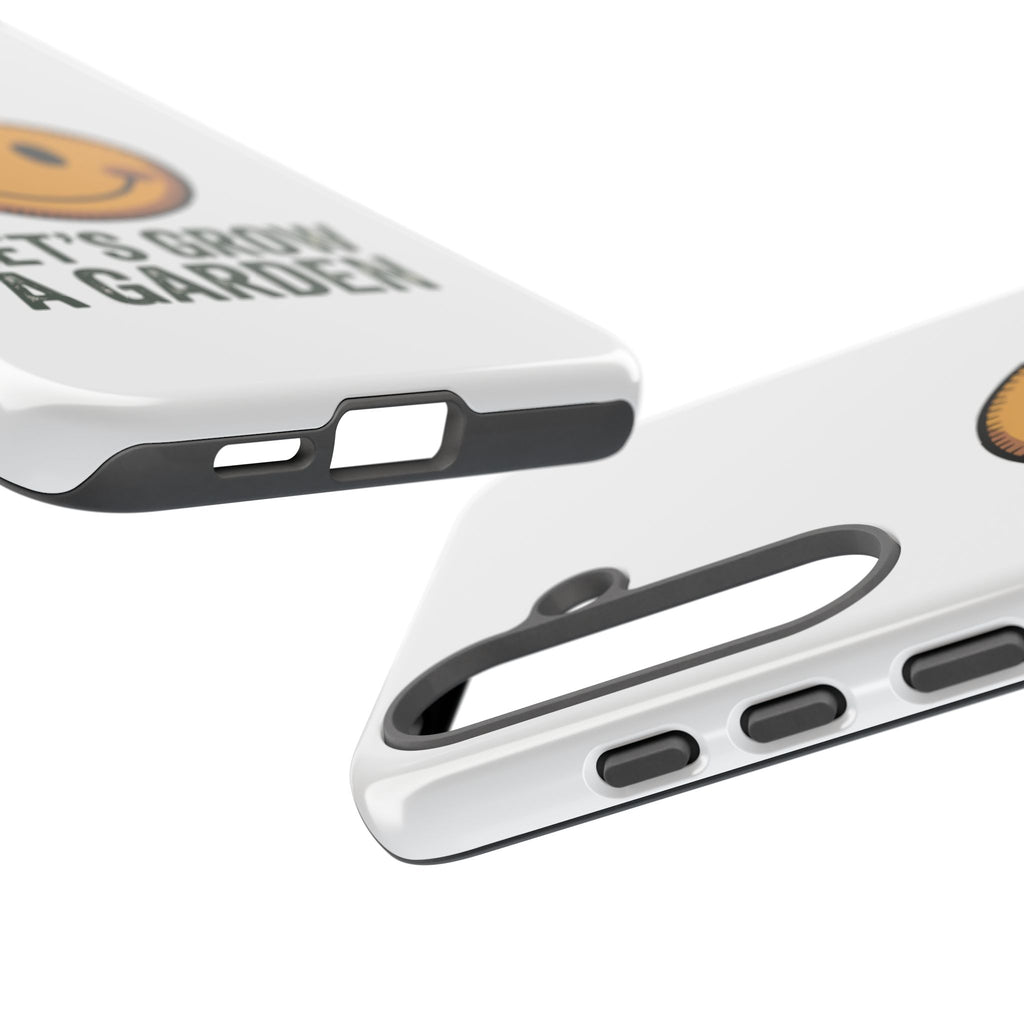 Phone Case — "Let's Grow a Garden" Smiley Plant Lover Protective Case