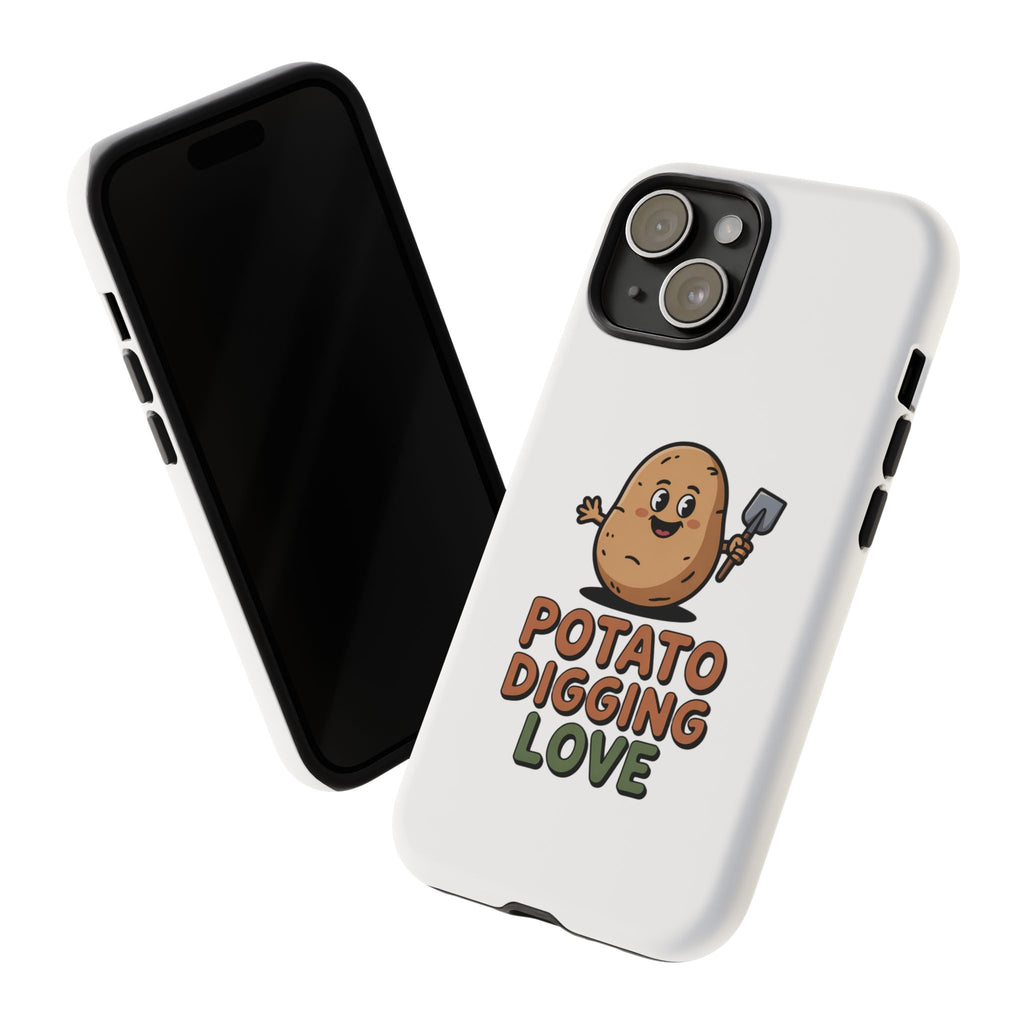 Phone Case — "Potato Digging Love" Cute Gardening Cartoon Protective Cover