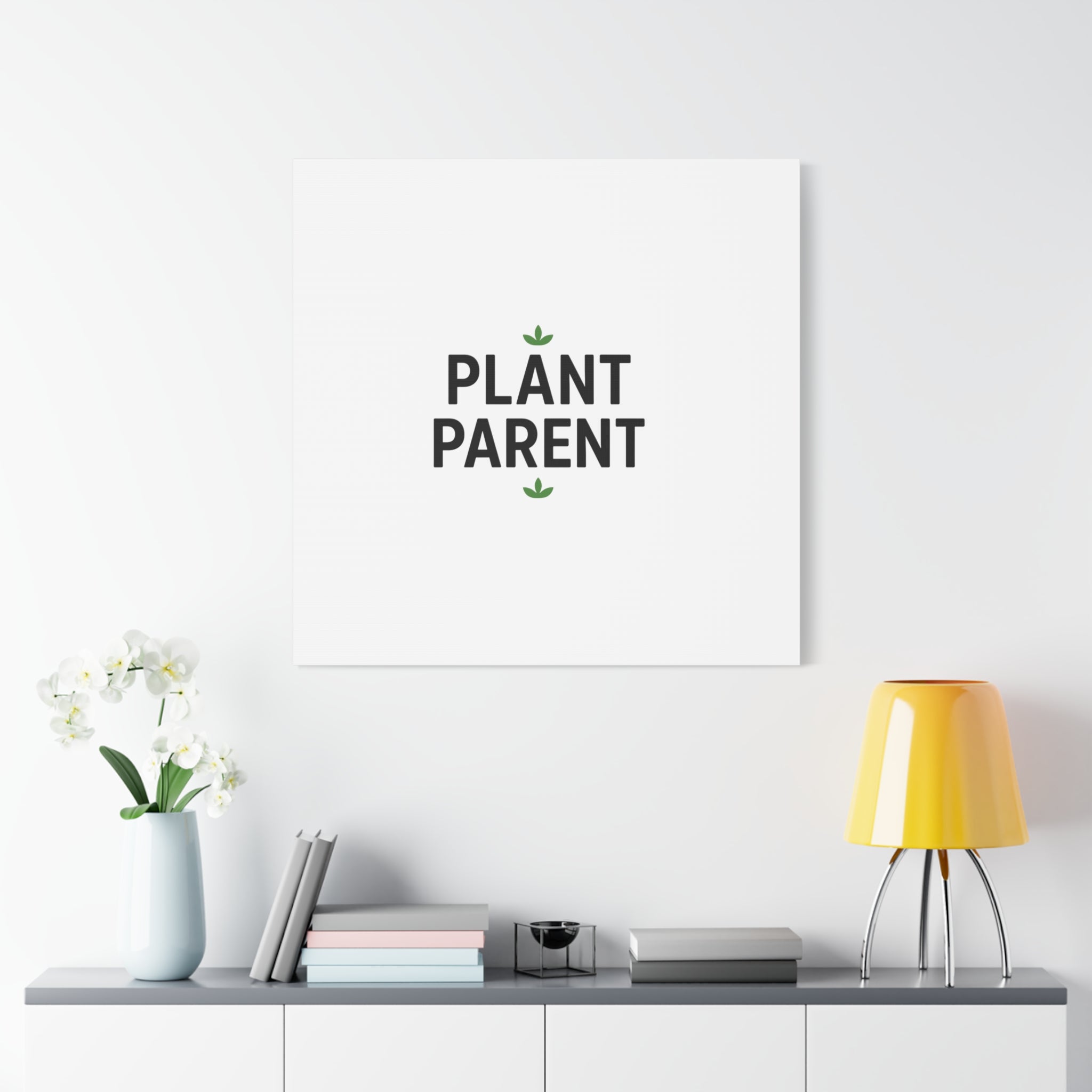 Plant Parent Canvas Wall Art — Minimalist Botanical Typography Print