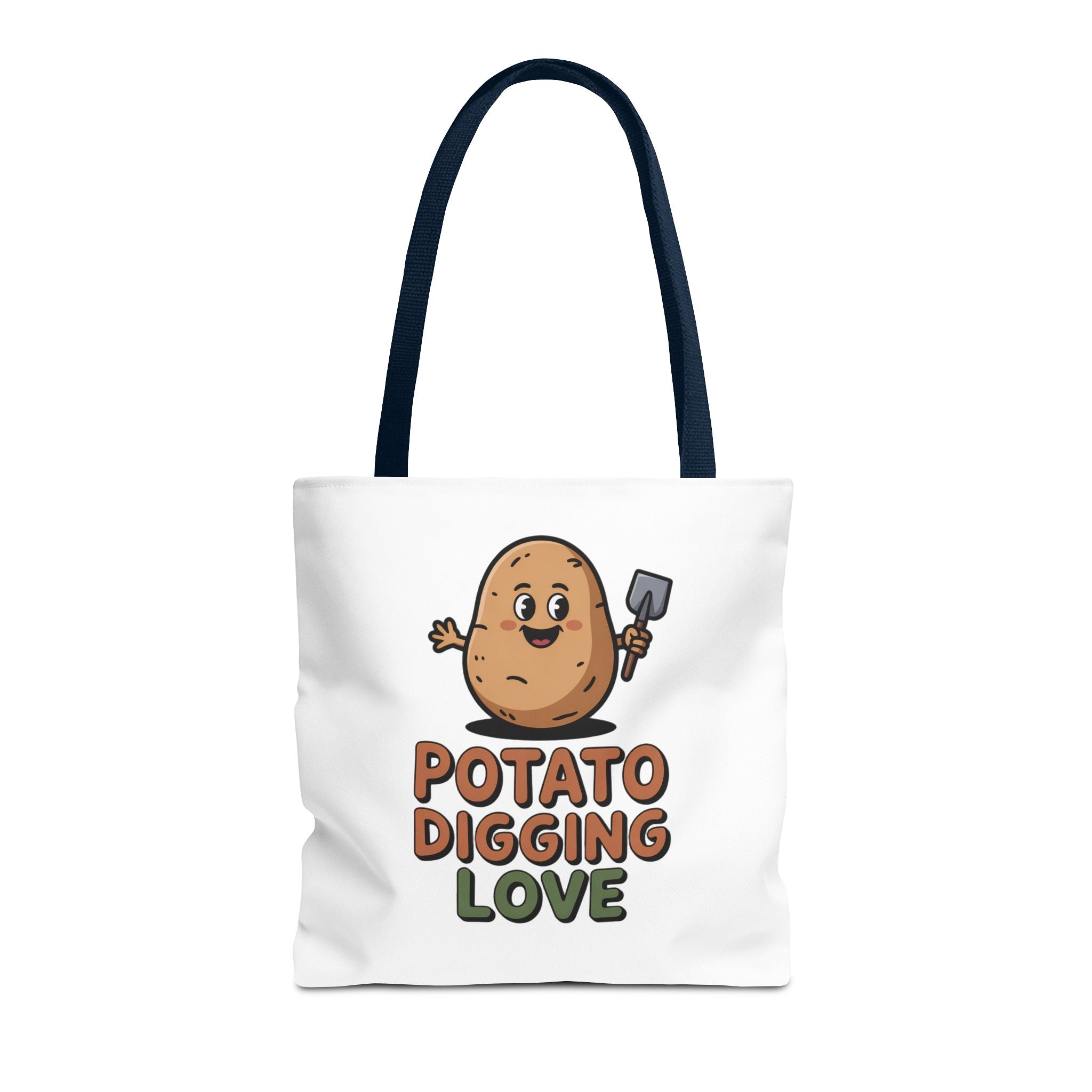 Potato Digging Love Tote Bag — Cute Gardening Potato Cartoon Shopper