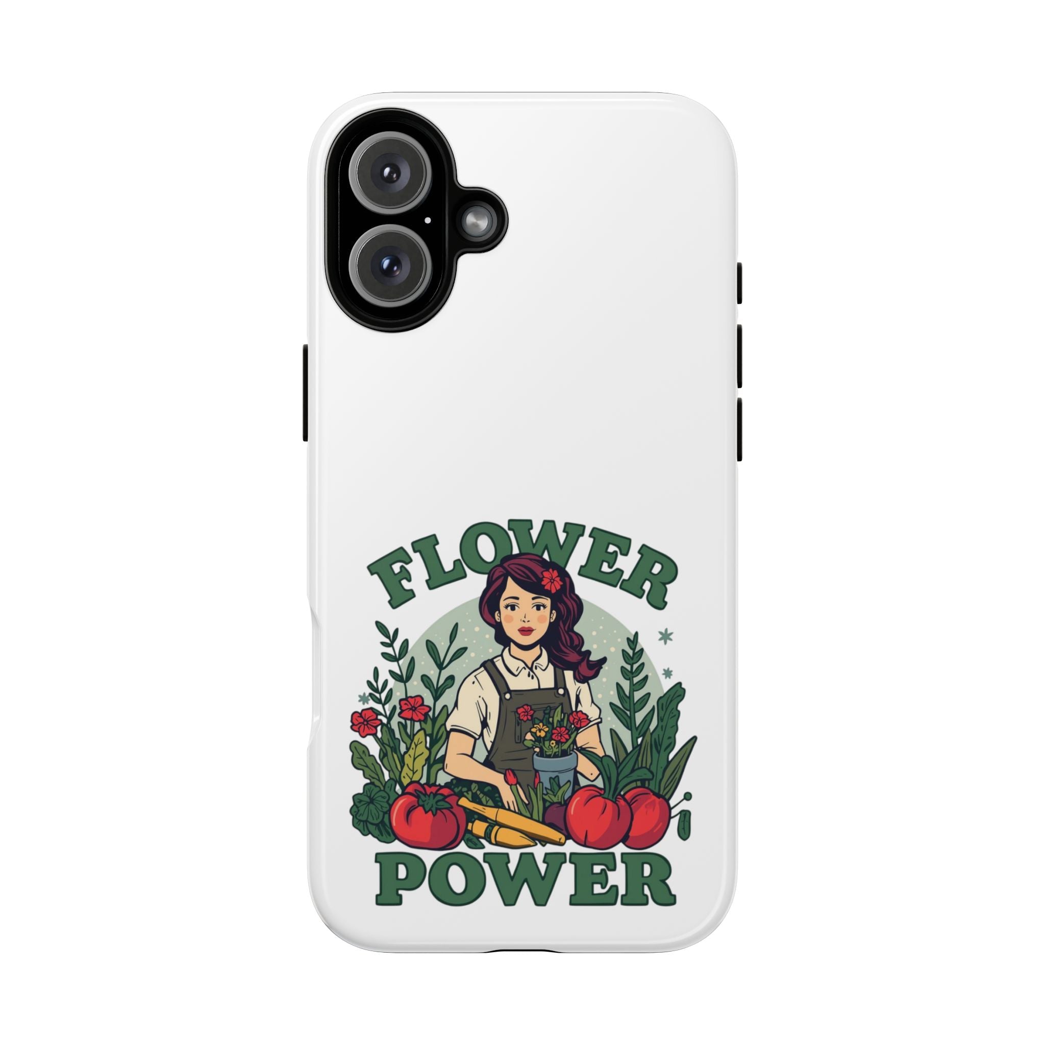 Phone Case - 'Flower Power' Retro Gardener Floral Protective Case