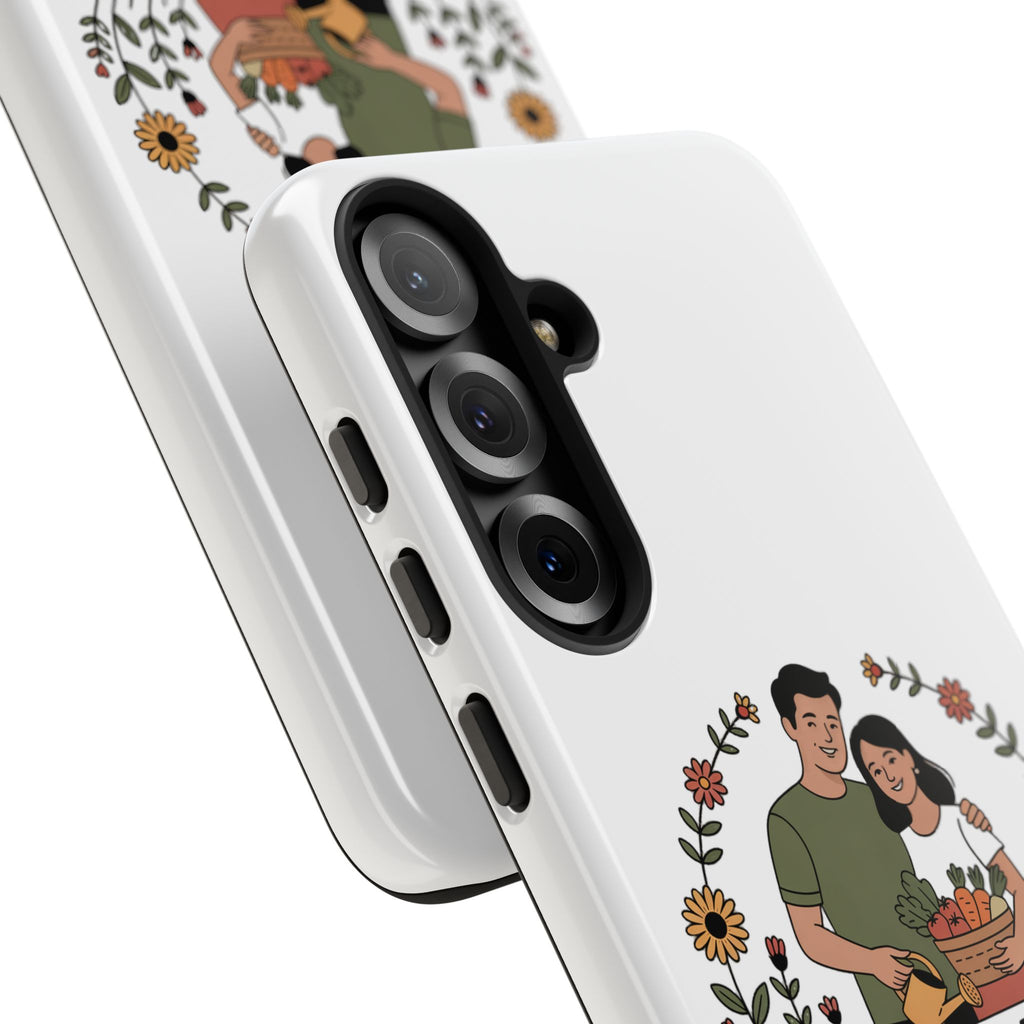 Gardening Love Phone Case — Floral Couple Protective Phone Cover