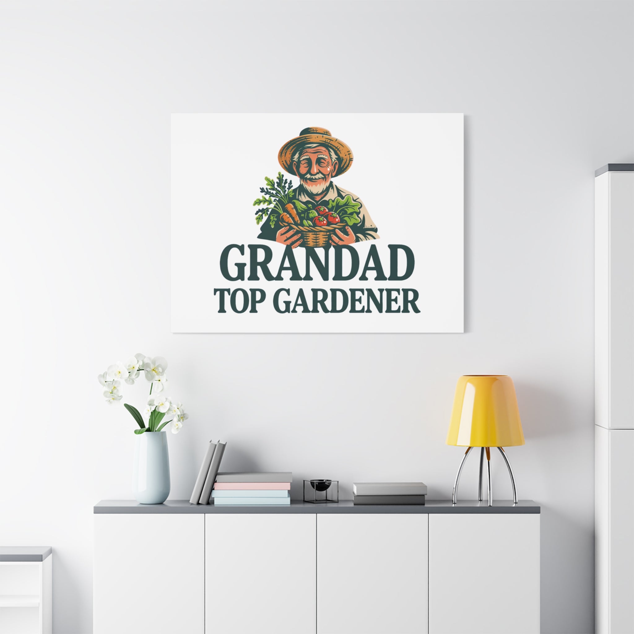 Grandad Top Gardener Canvas – Stretched Matte Wall Art
