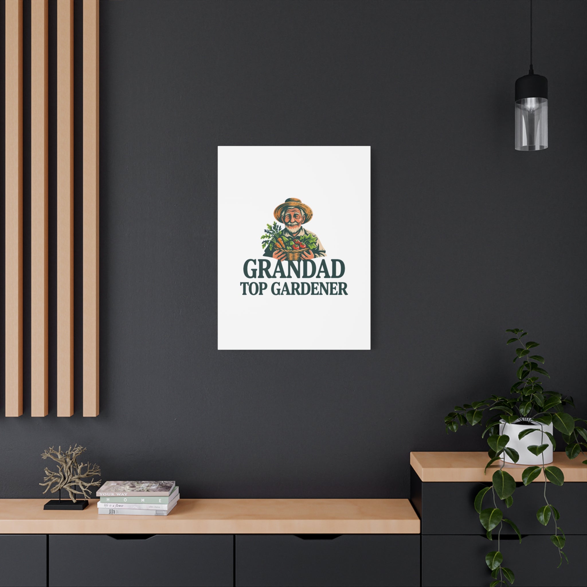 Grandad Top Gardener Canvas – Stretched Matte Wall Art