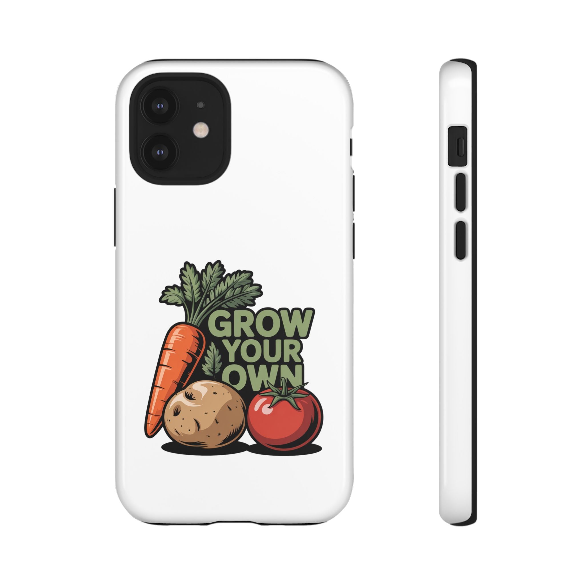 Grow Your Own Vegetables Phone Case — Gardening Carrot Potato Tomato Design