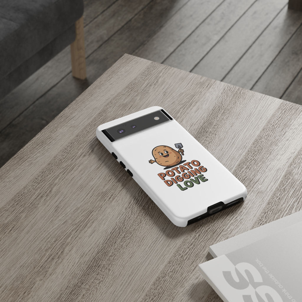 Phone Case — "Potato Digging Love" Cute Gardening Cartoon Protective Cover