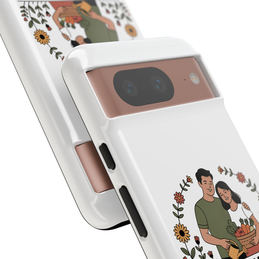 Gardening Love Phone Case — Floral Couple Protective Phone Cover