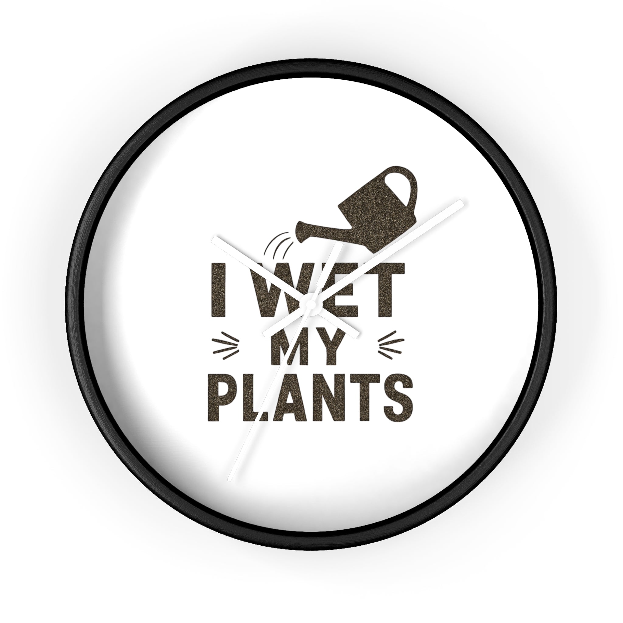 Wall Clock — I Wet My Plants Watering Can Garden Clock