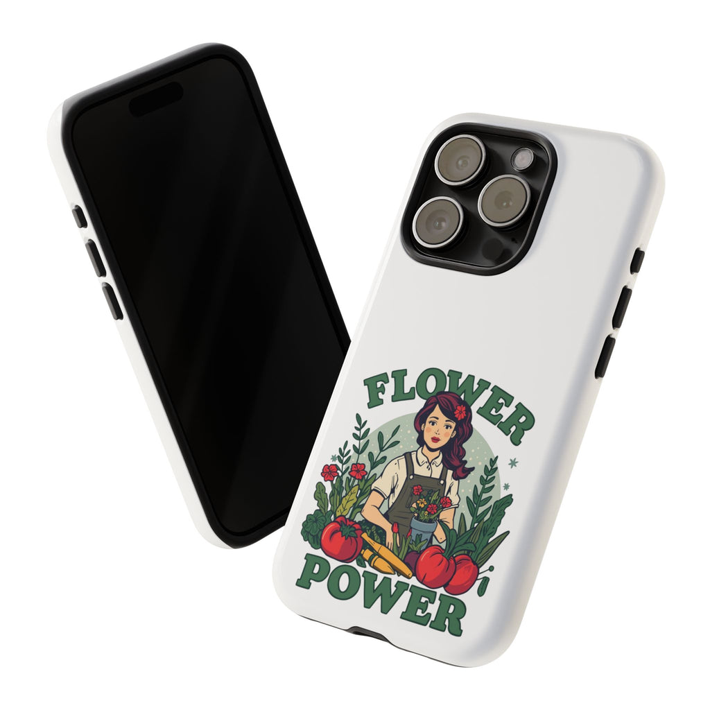Phone Case - 'Flower Power' Retro Gardener Floral Protective Case