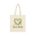 Herb Heart Tote Bag – "Love Herbs" Cotton Grocery & Market Tote