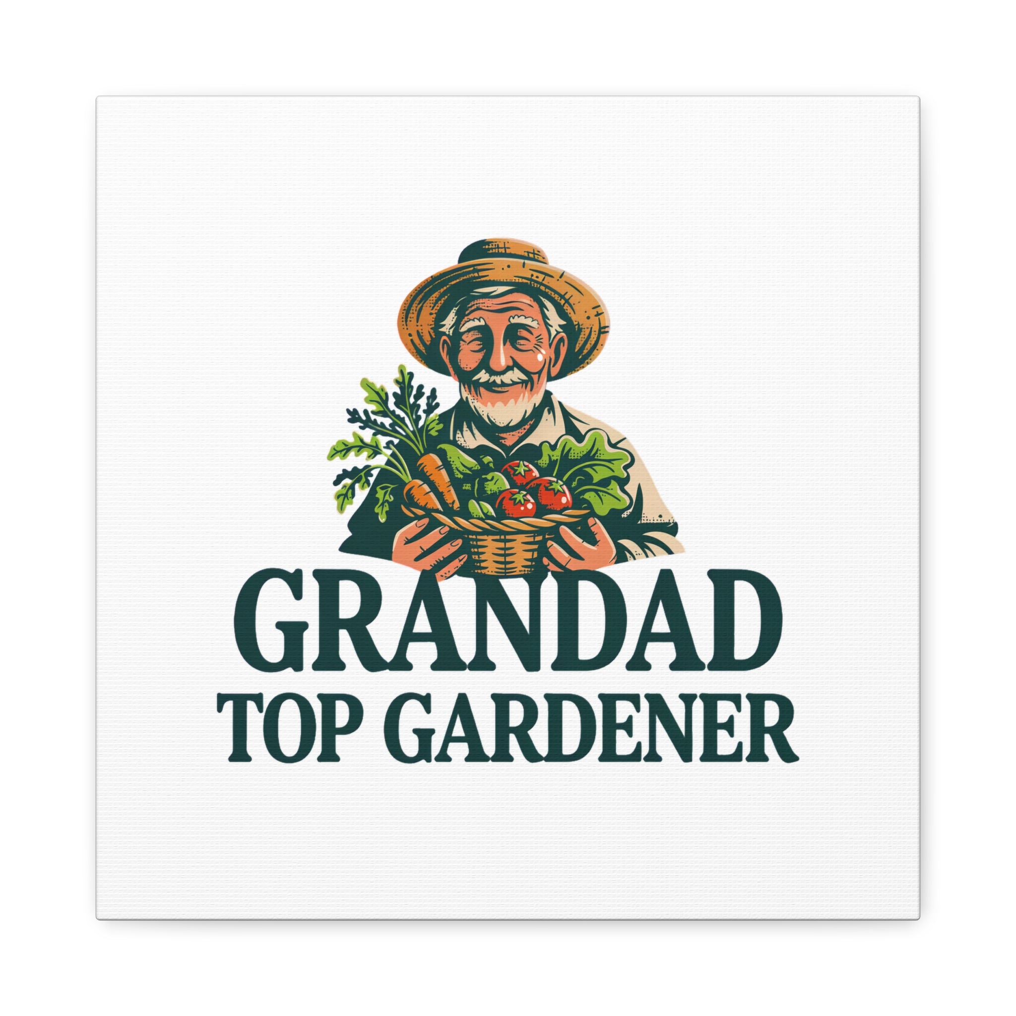 Grandad Top Gardener Canvas – Stretched Matte Wall Art