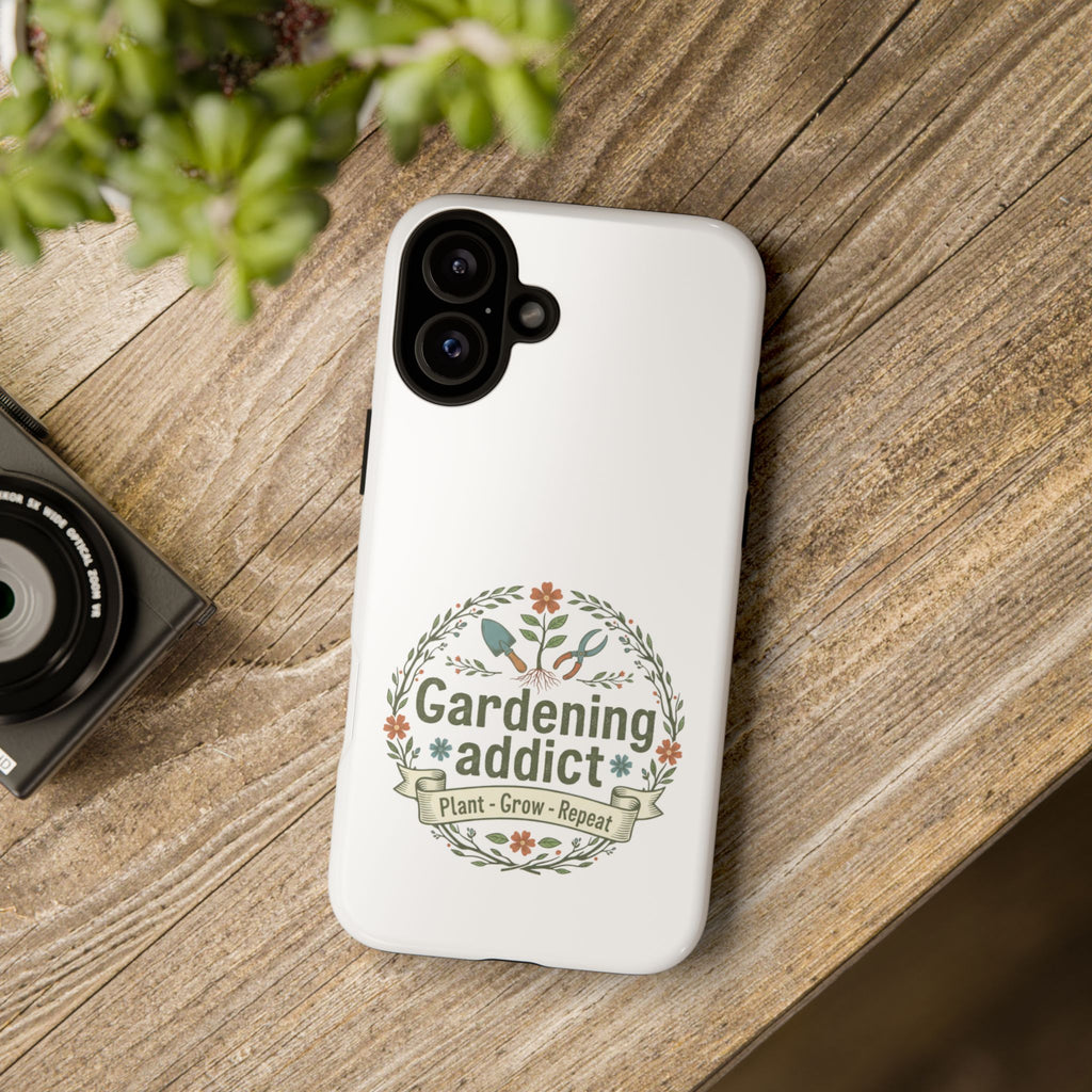 Phone Case — Gardening Addict "Plant • Grow • Repeat" Floral Garden Phone Cover