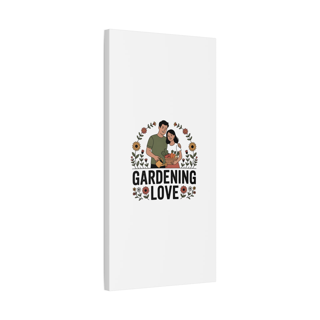 Gardening Love Canvas Print — Couple Gardening Wall Art