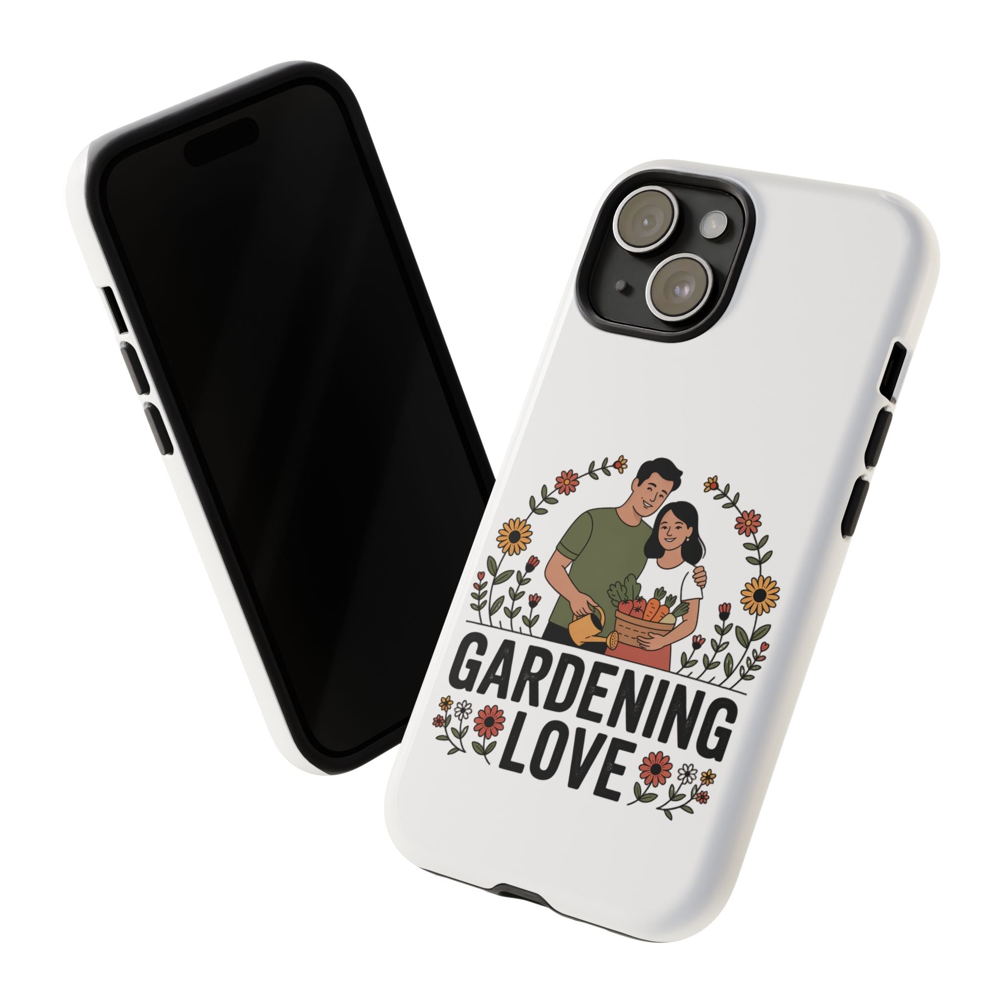 Gardening Love Phone Case — Floral Couple Protective Phone Cover