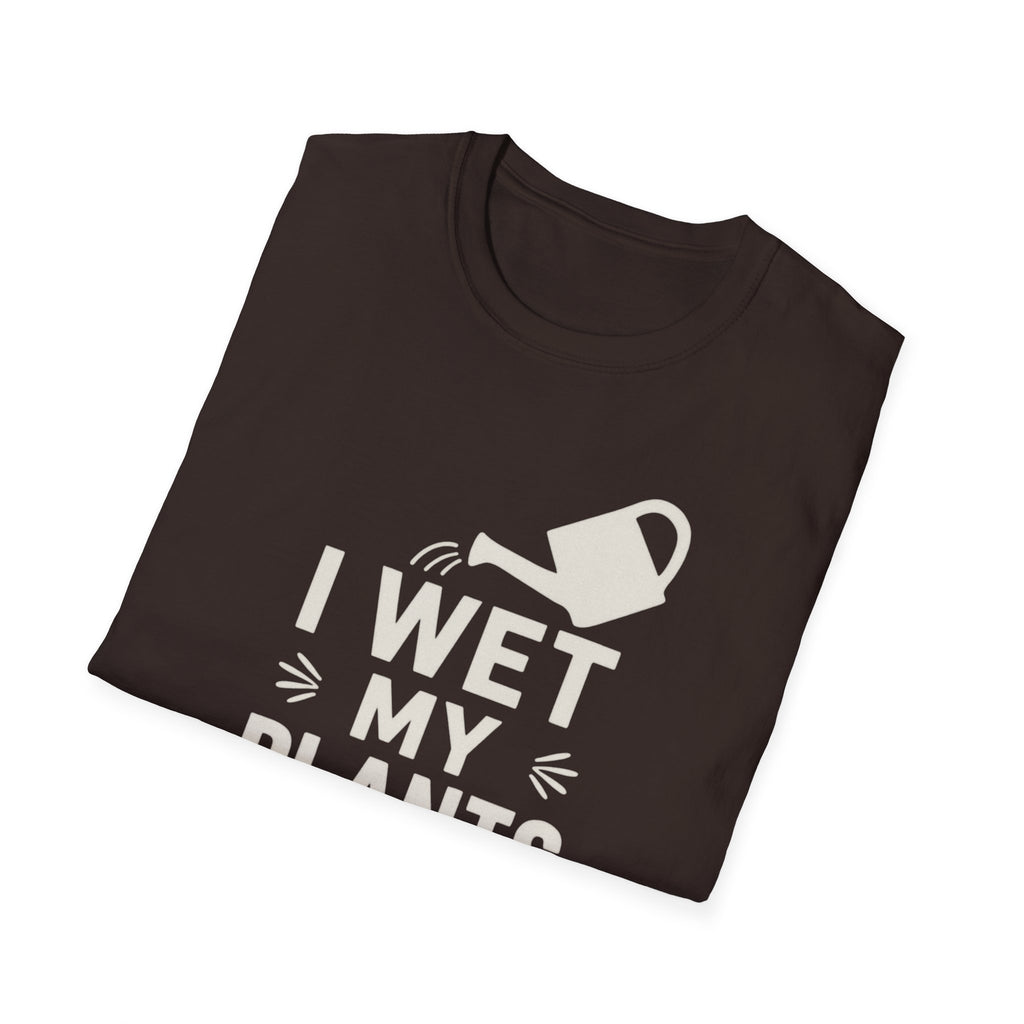 I Wet My Plants T-Shirt – Funny Gardening Tee with Watering Can Graphic