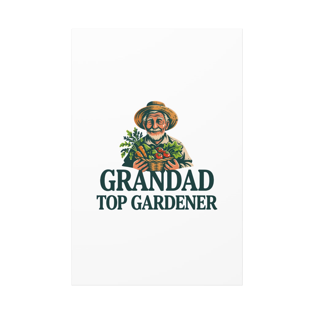 Grandad Top Gardener Canvas – Stretched Matte Wall Art