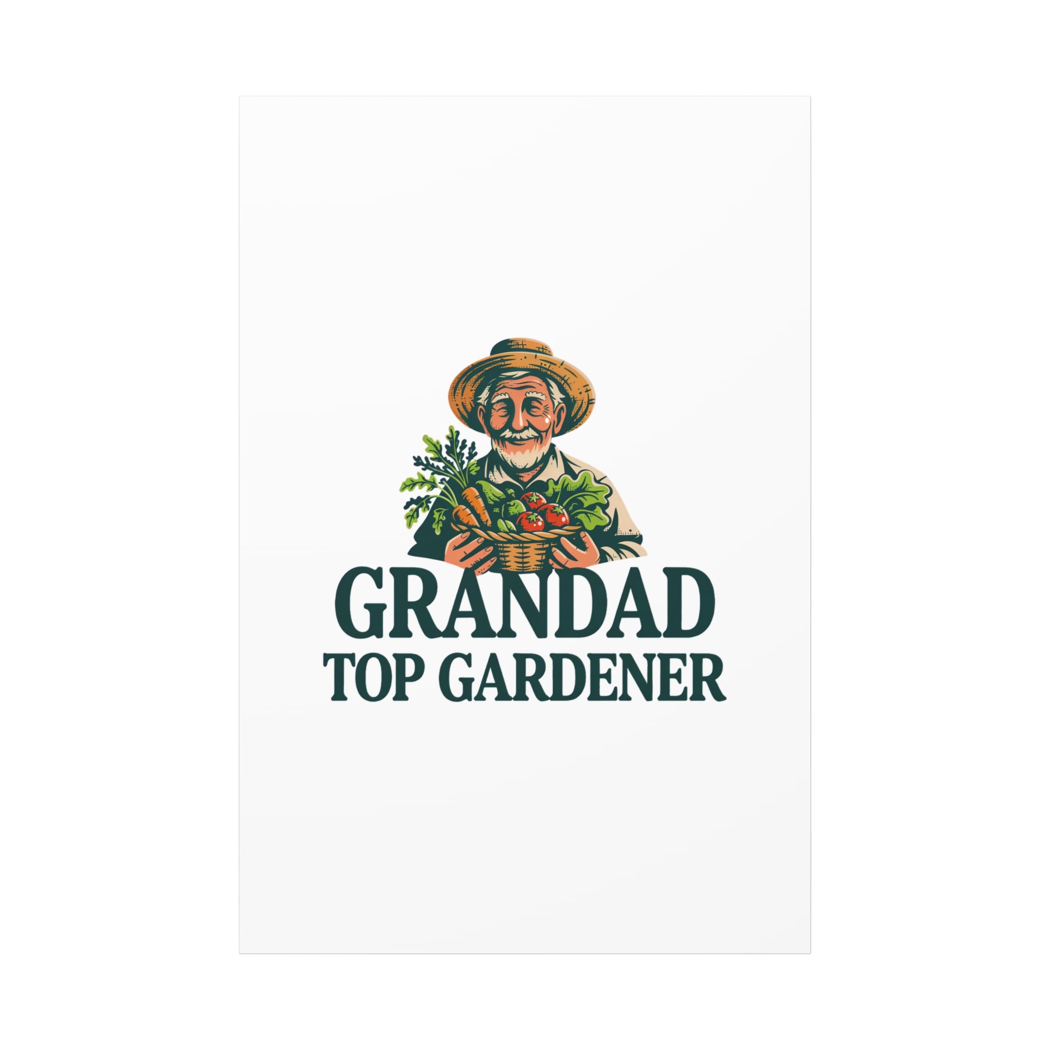 Grandad Top Gardener Canvas – Stretched Matte Wall Art