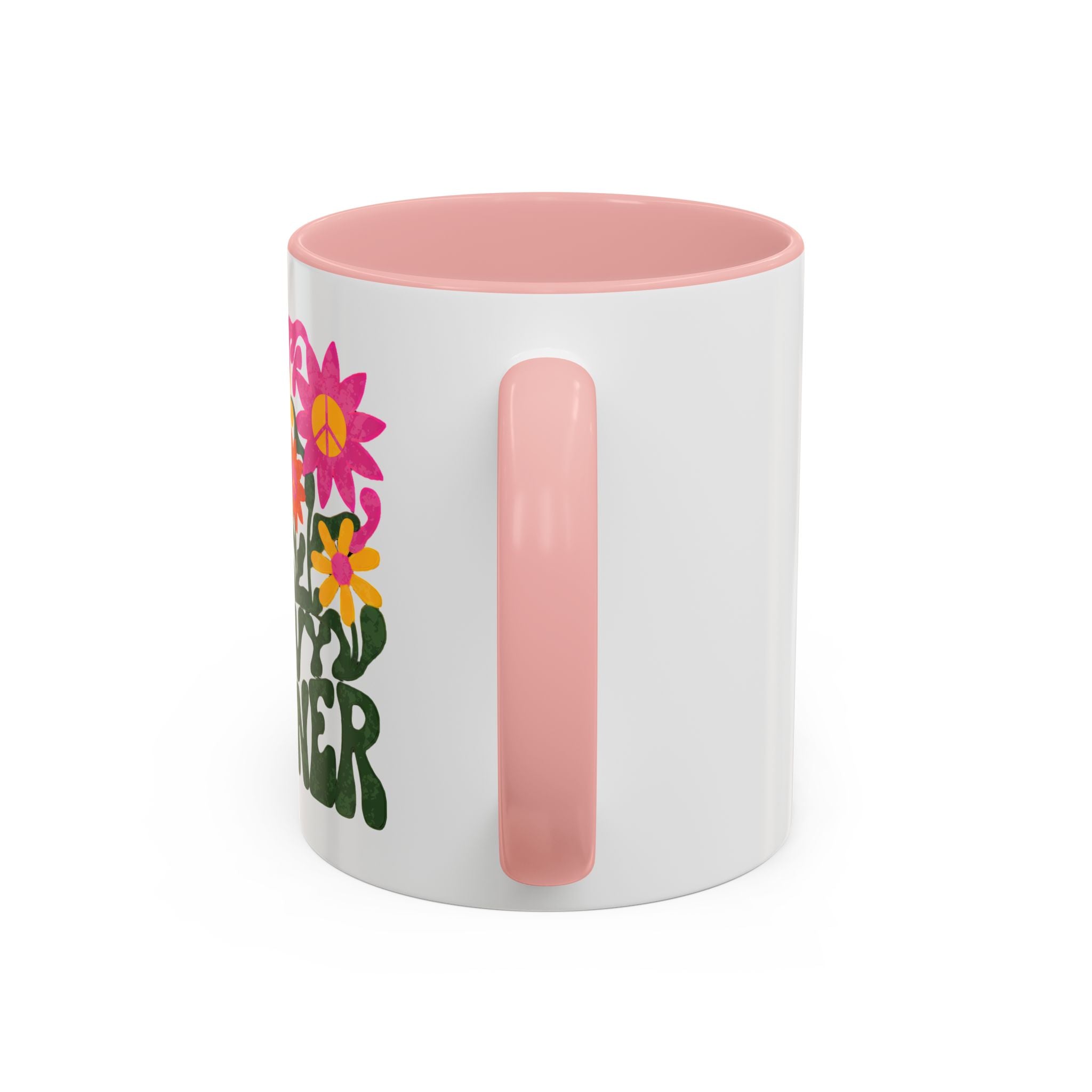 Groovy Gardener Accent Coffee Mug — Retro Floral Plant Lover Gift