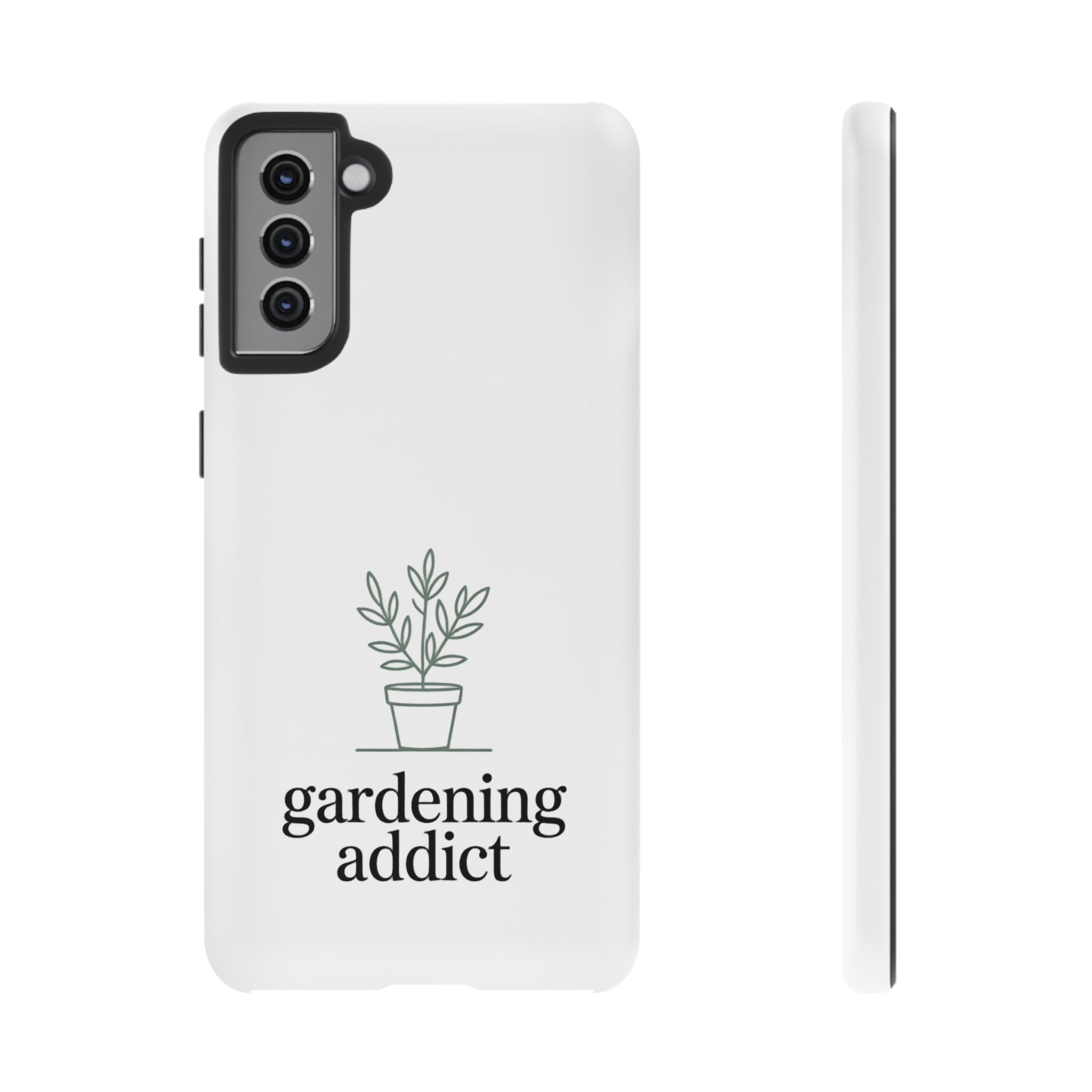 Phone Case — 'gardening addict' Minimal Plant Design