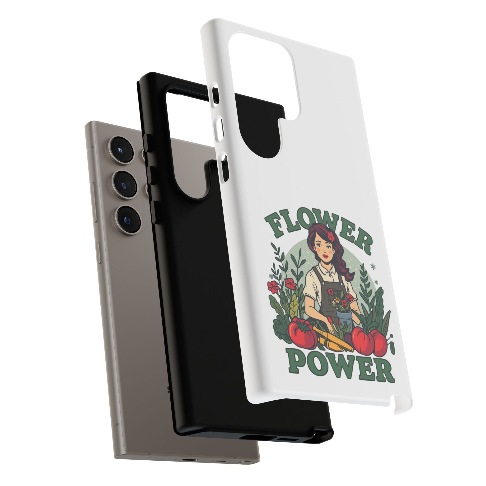 Phone Case - 'Flower Power' Retro Gardener Floral Protective Case
