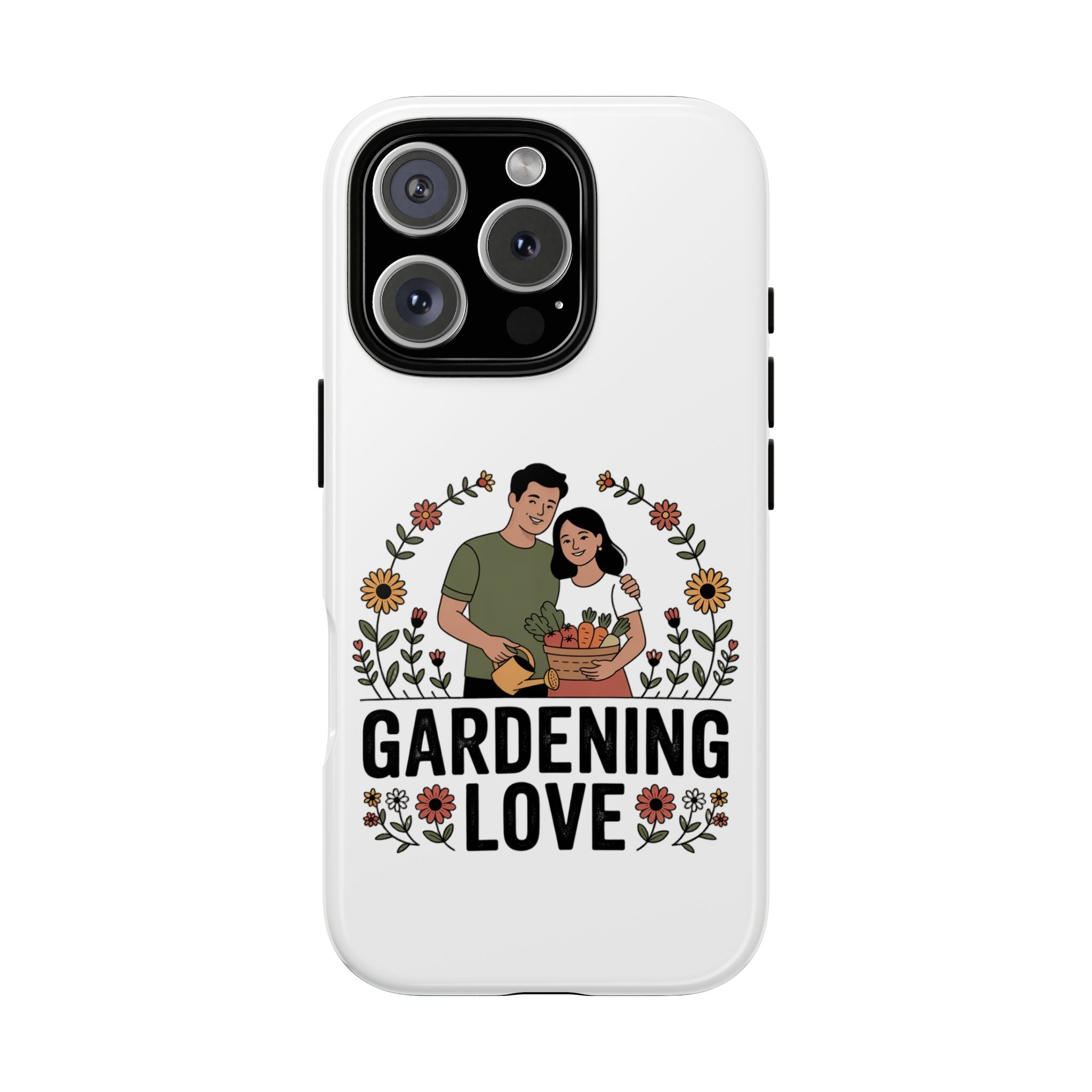 Gardening Love Phone Case — Floral Couple Protective Phone Cover