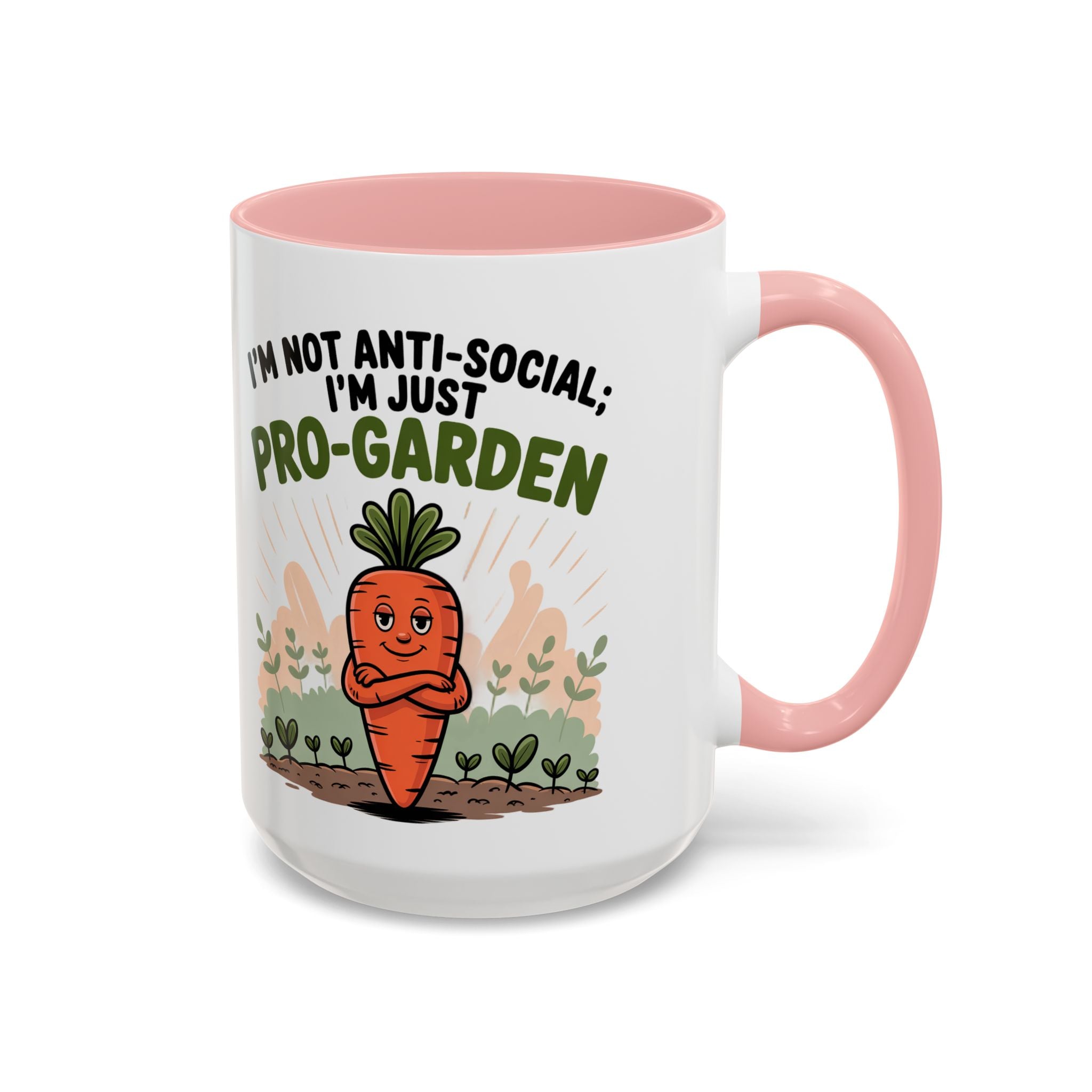 Pro-Garden Coffee Mug – "I'm Not Anti-Social; I'm Just Pro-Garden" Accent Mug