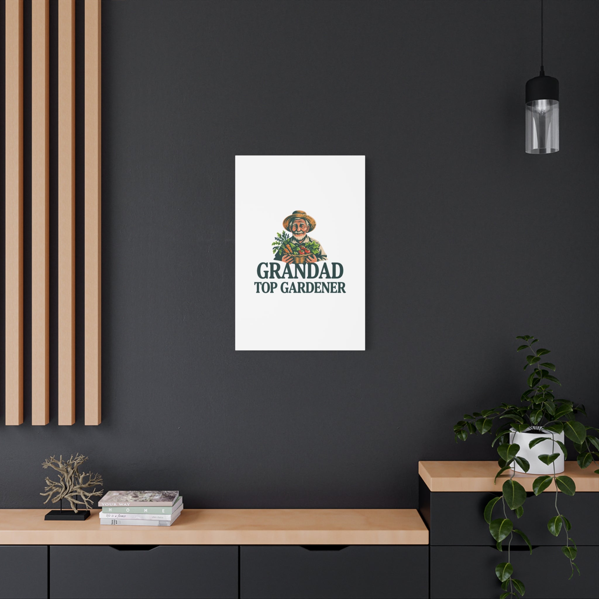 Grandad Top Gardener Canvas – Stretched Matte Wall Art
