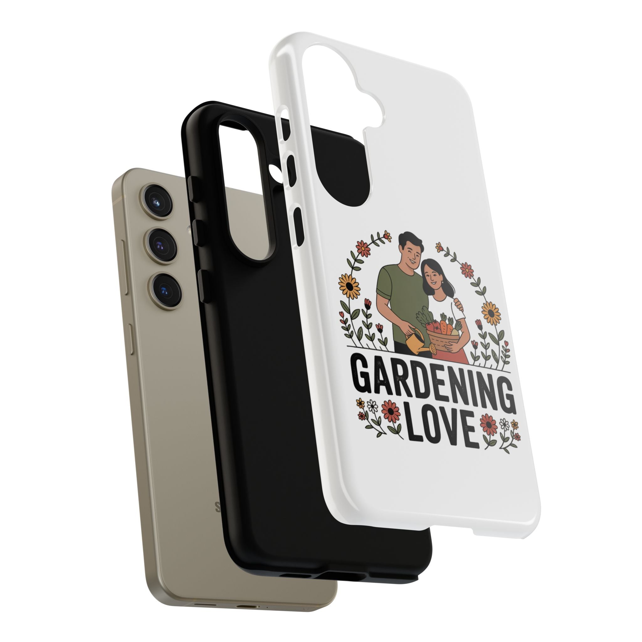 Gardening Love Phone Case — Floral Couple Protective Phone Cover