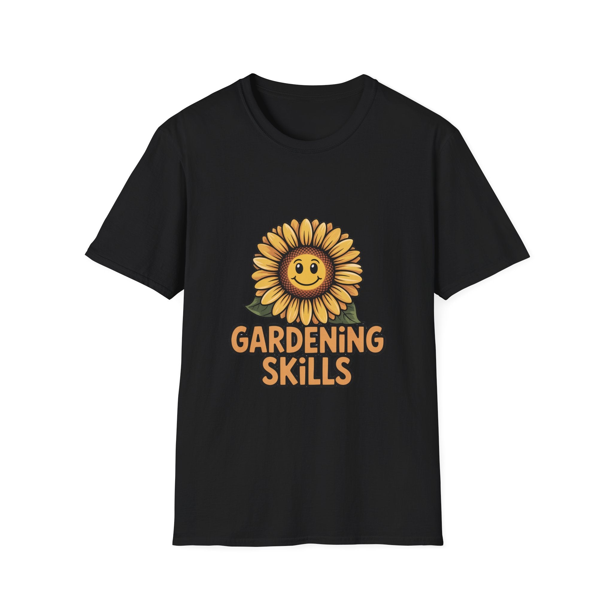 Gardening Skills T-Shirt — Cute Smiling Sunflower Garden Tee