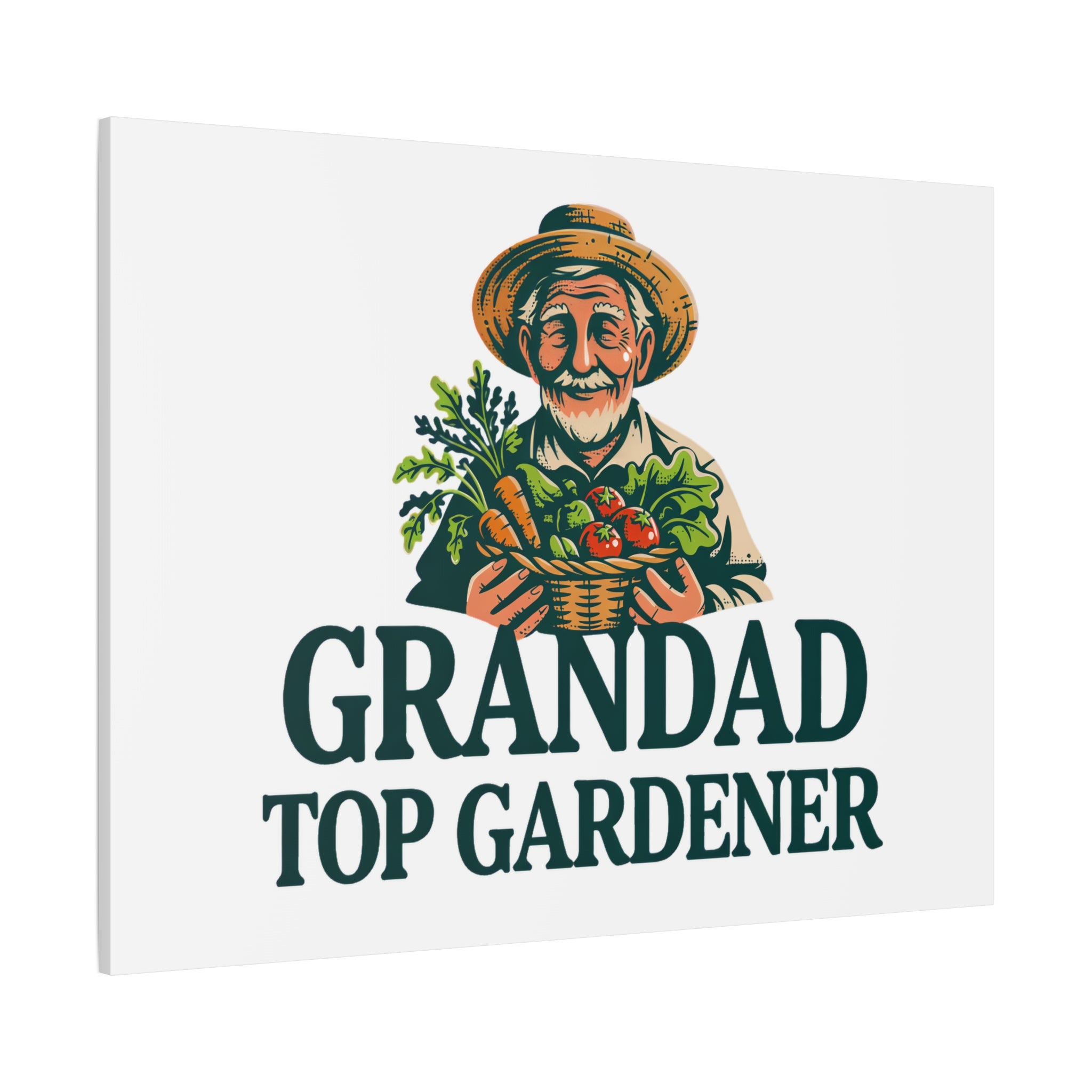 Grandad Top Gardener Canvas – Stretched Matte Wall Art