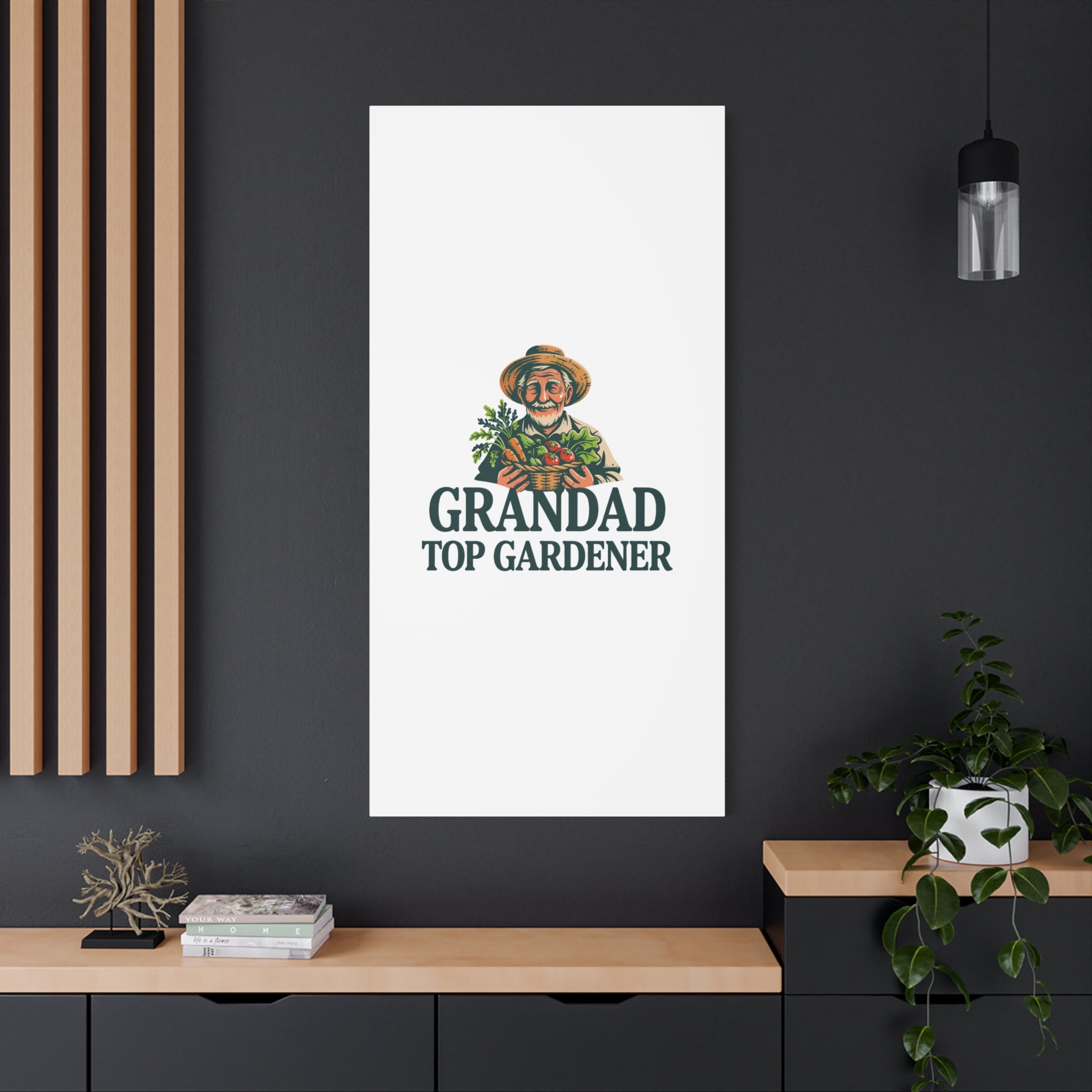 Grandad Top Gardener Canvas – Stretched Matte Wall Art