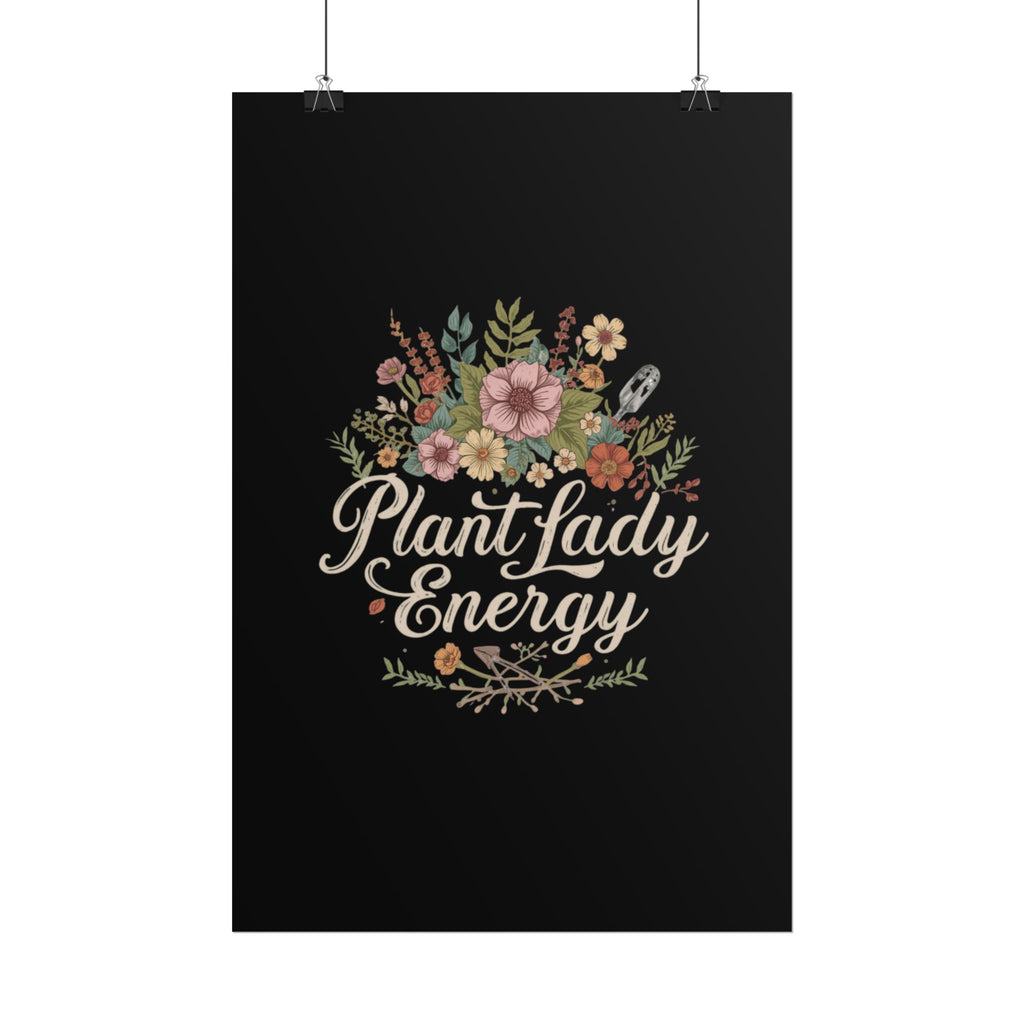 Plant Lady Energy Poster — Floral Botanical Wall Art