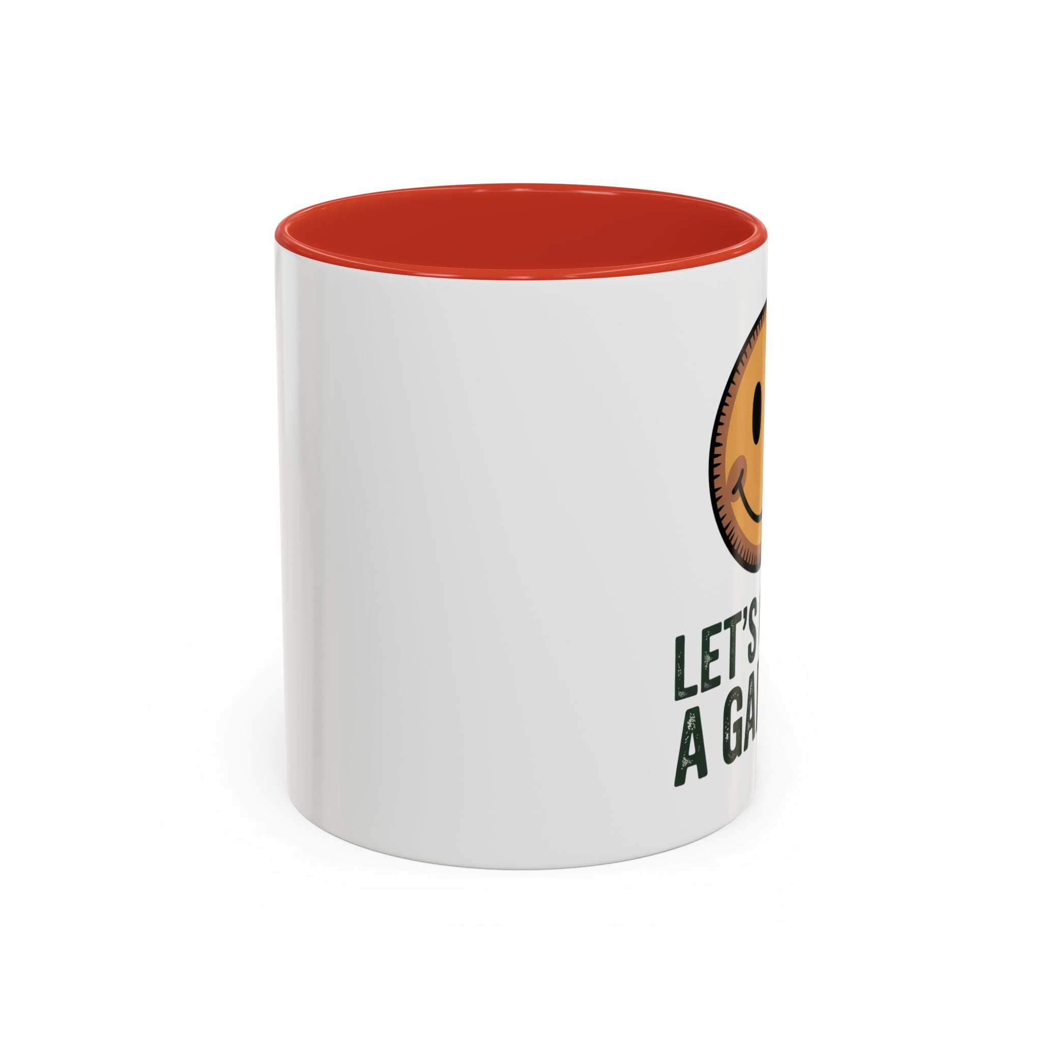 Let’s Grow a Garden Accent Coffee Mug — Smiley Seed Patch Design (11/15oz)