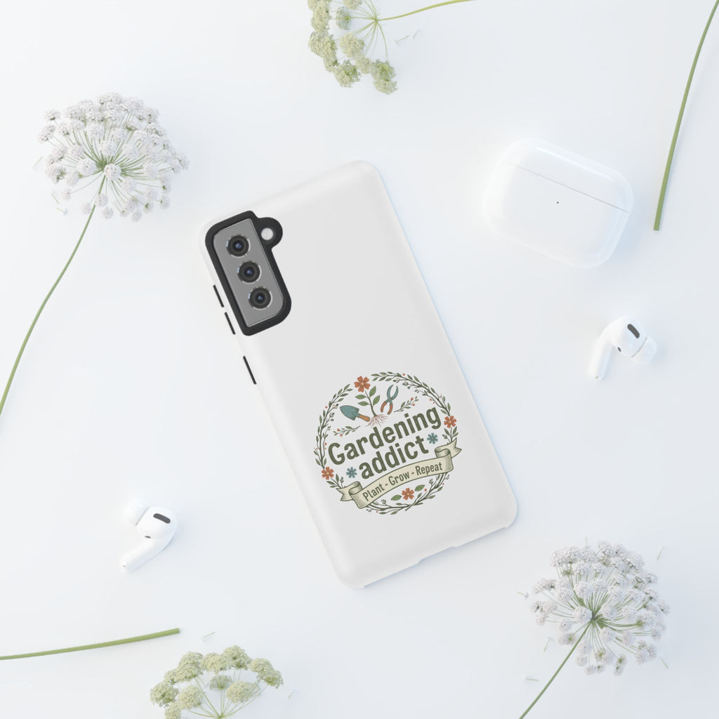 Phone Case — Gardening Addict "Plant • Grow • Repeat" Floral Garden Phone Cover