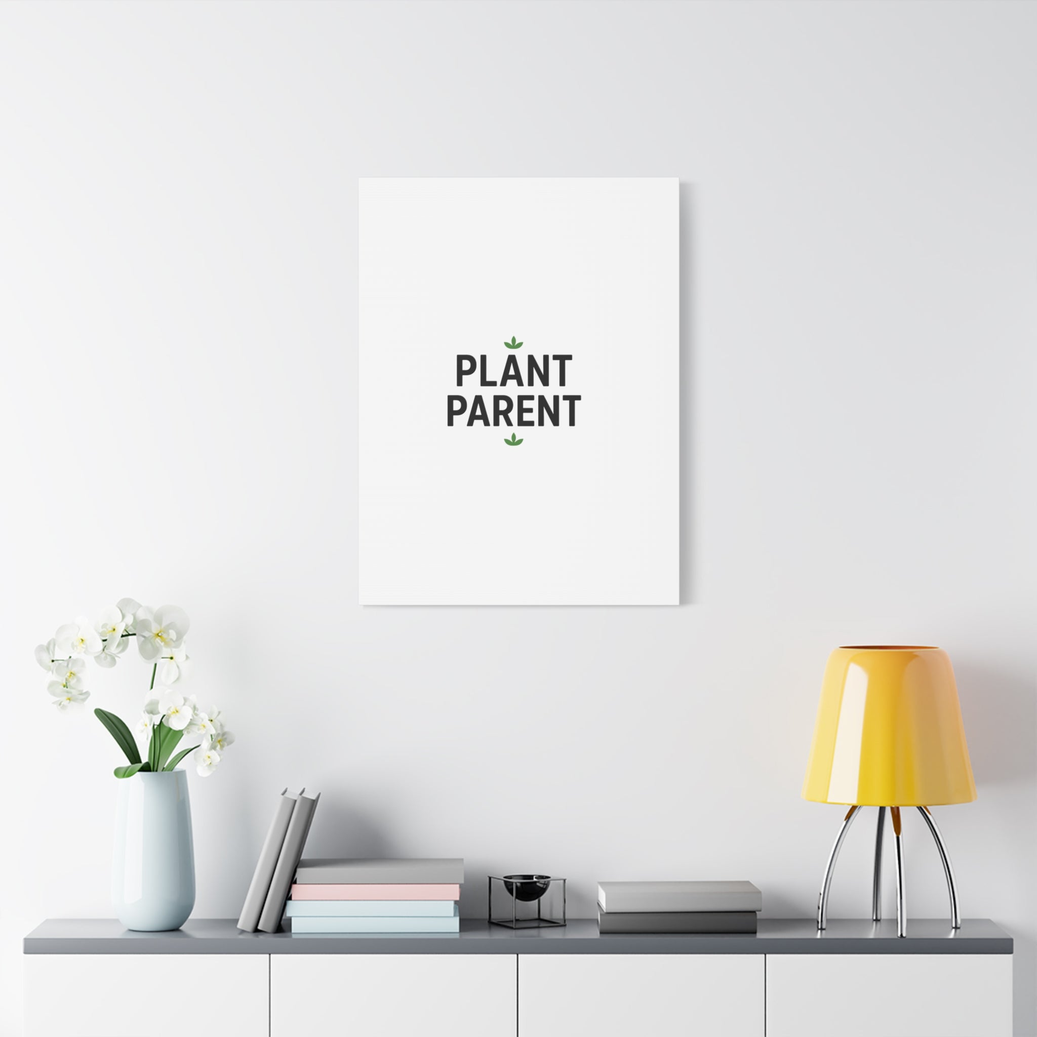 Plant Parent Canvas Wall Art — Minimalist Botanical Typography Print