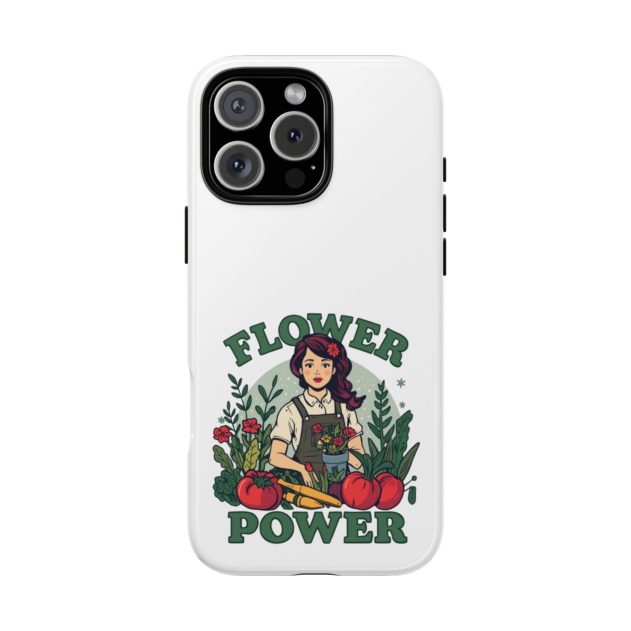 Phone Case - 'Flower Power' Retro Gardener Floral Protective Case