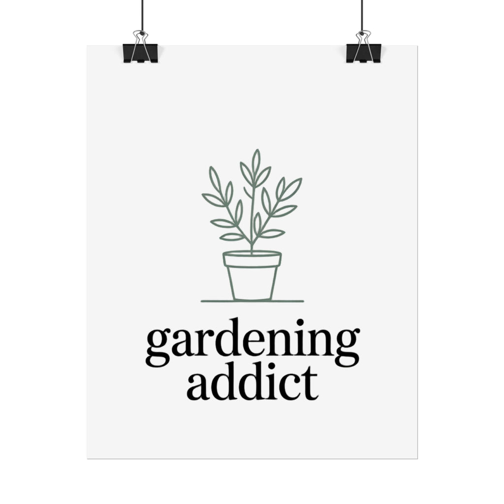 Rolled Poster — 'gardening addict' Minimal Plant Art Poster