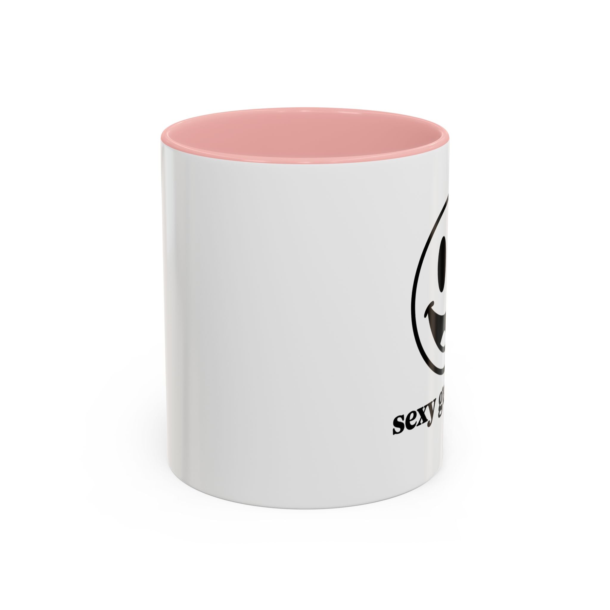 Sexy Gardener Accent Coffee Mug — Winking Smiley Plant Lover Gift (11/15oz)