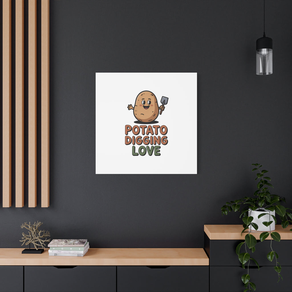 Potato Digging Love Canvas Print