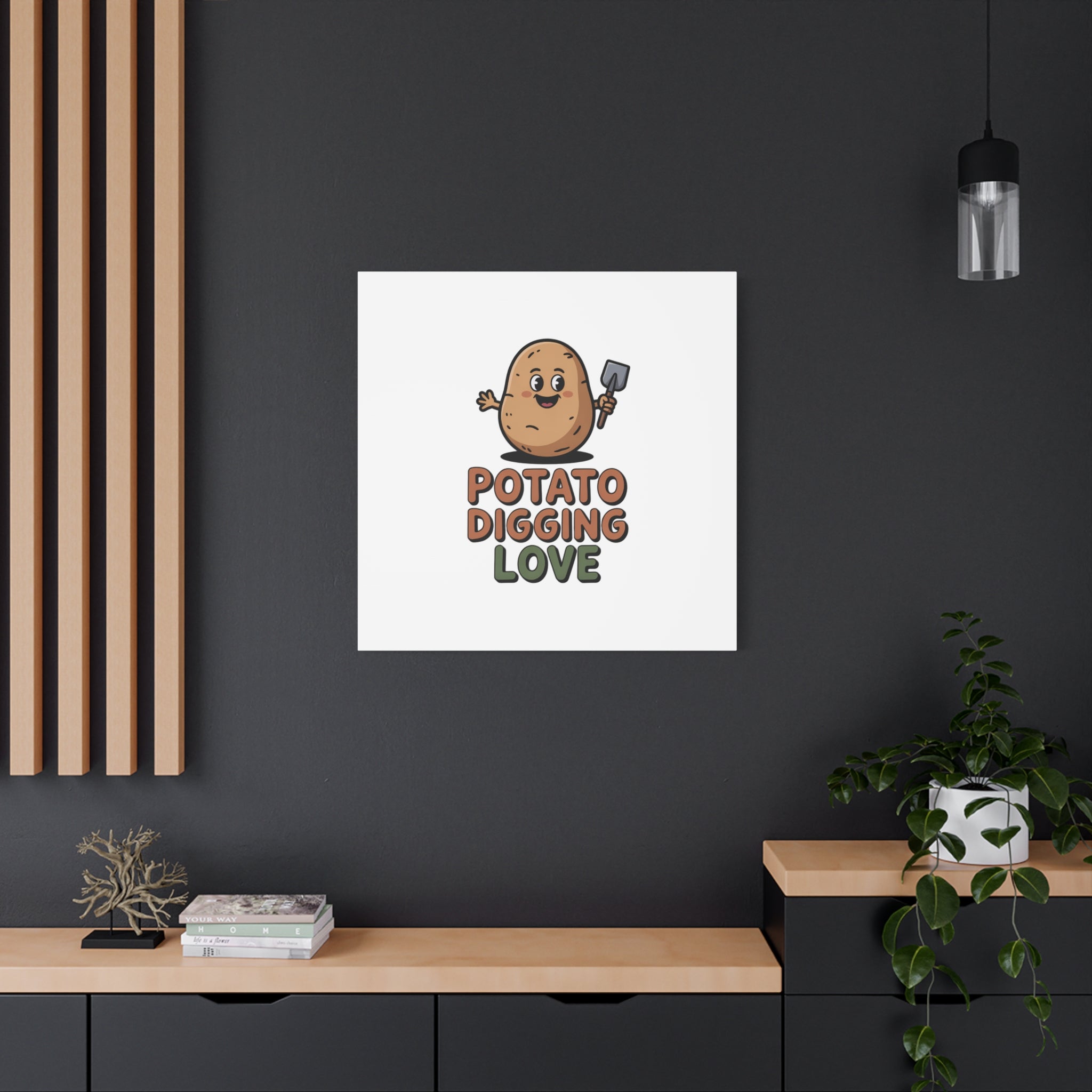 Potato Digging Love Canvas Print