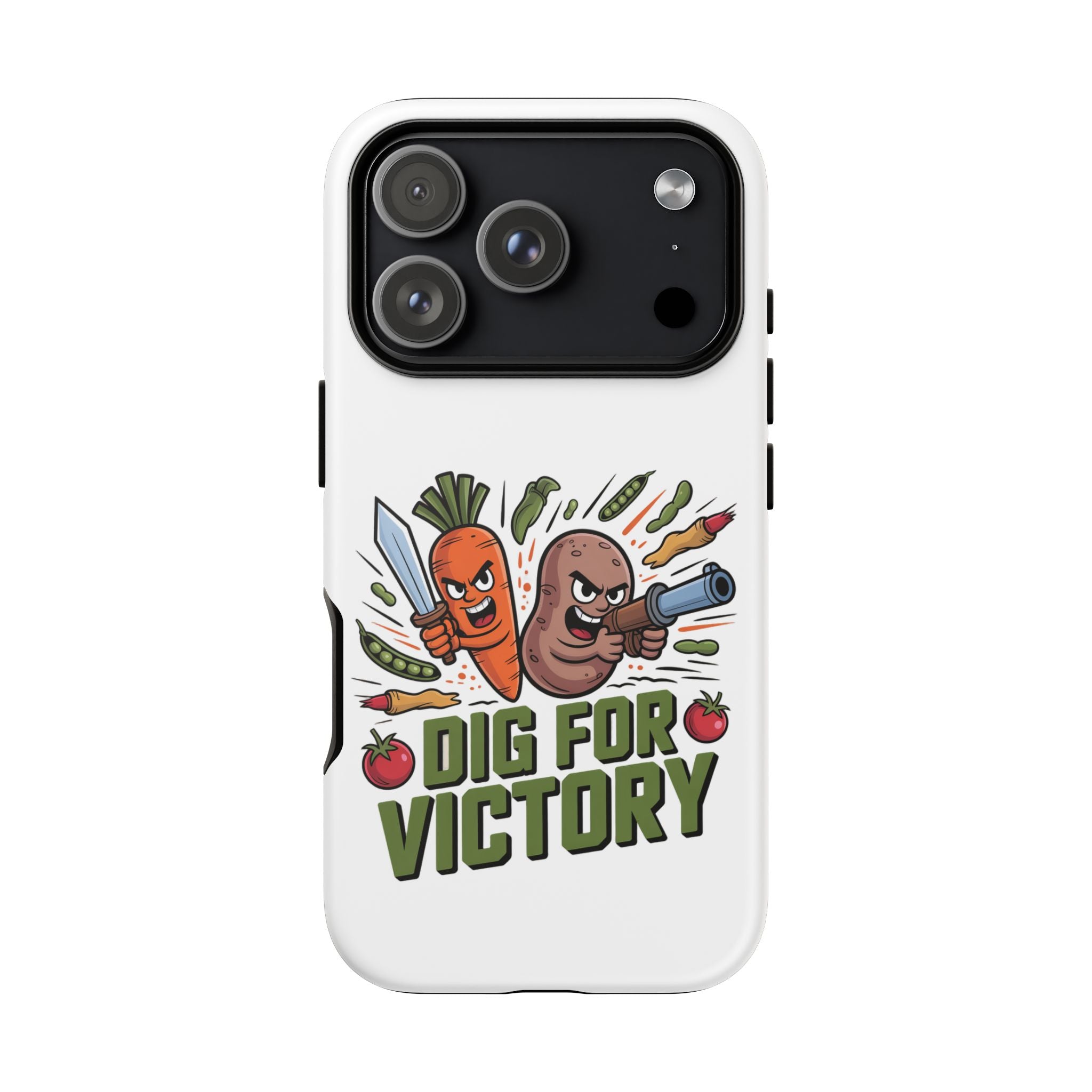 Phone Case — 'Dig For Victory' Veggie Combat Garden Design
