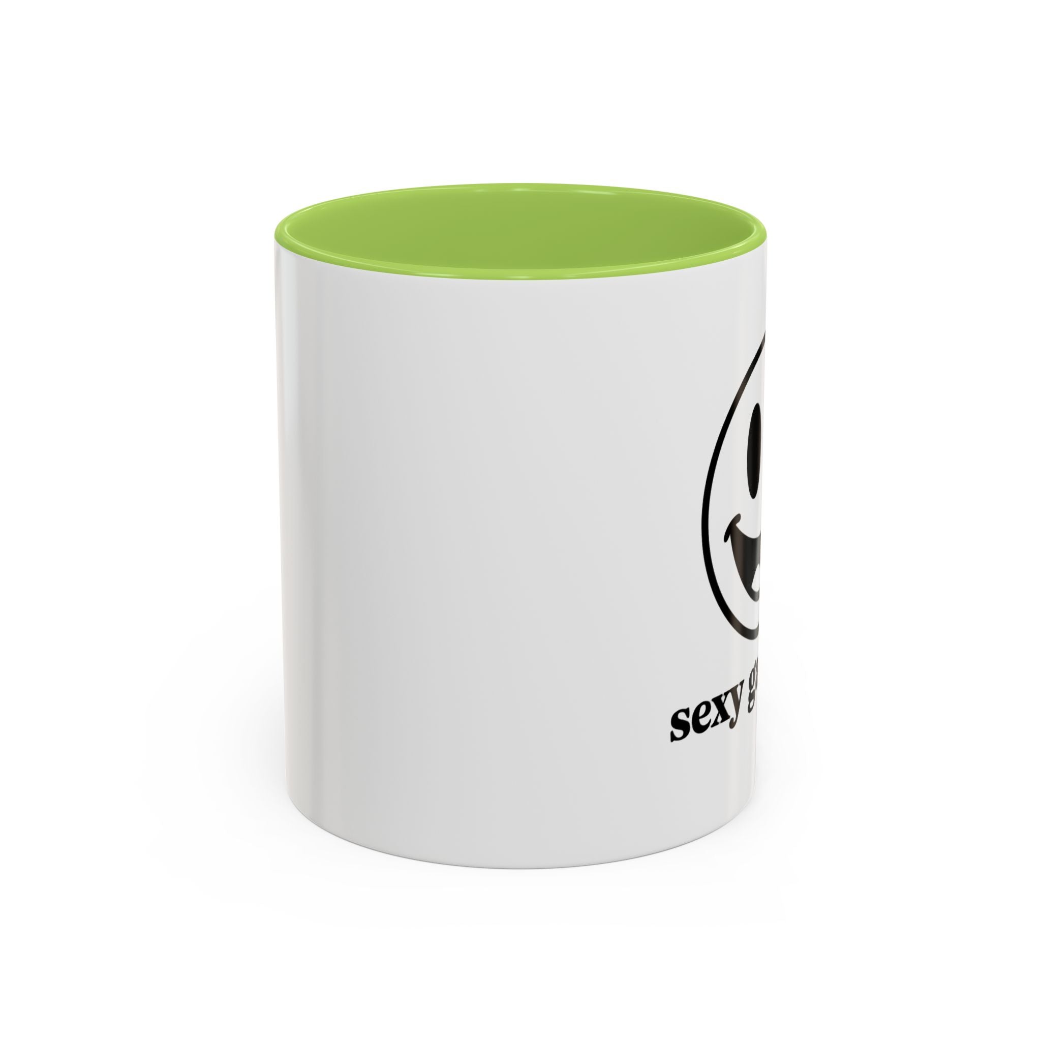 Sexy Gardener Accent Coffee Mug — Winking Smiley Plant Lover Gift (11/15oz)