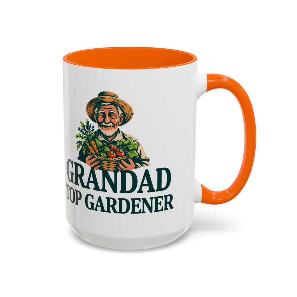 Grandad Top Gardener Accent Coffee Mug — 11/15oz Gift for Gardeners