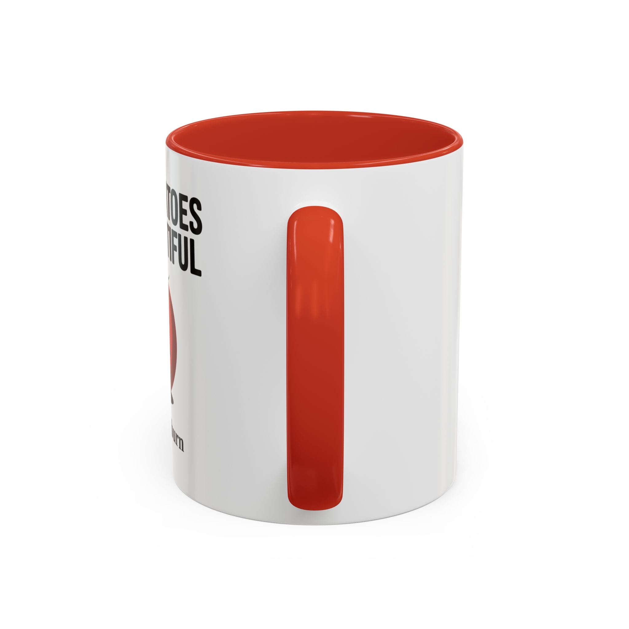 Accent Coffee Mug — "Ripe Tomatoes Are Beautiful" Audrey Hepburn Quote Mug