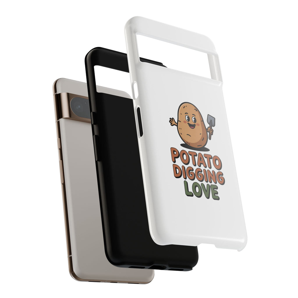 Phone Case — "Potato Digging Love" Cute Gardening Cartoon Protective Cover