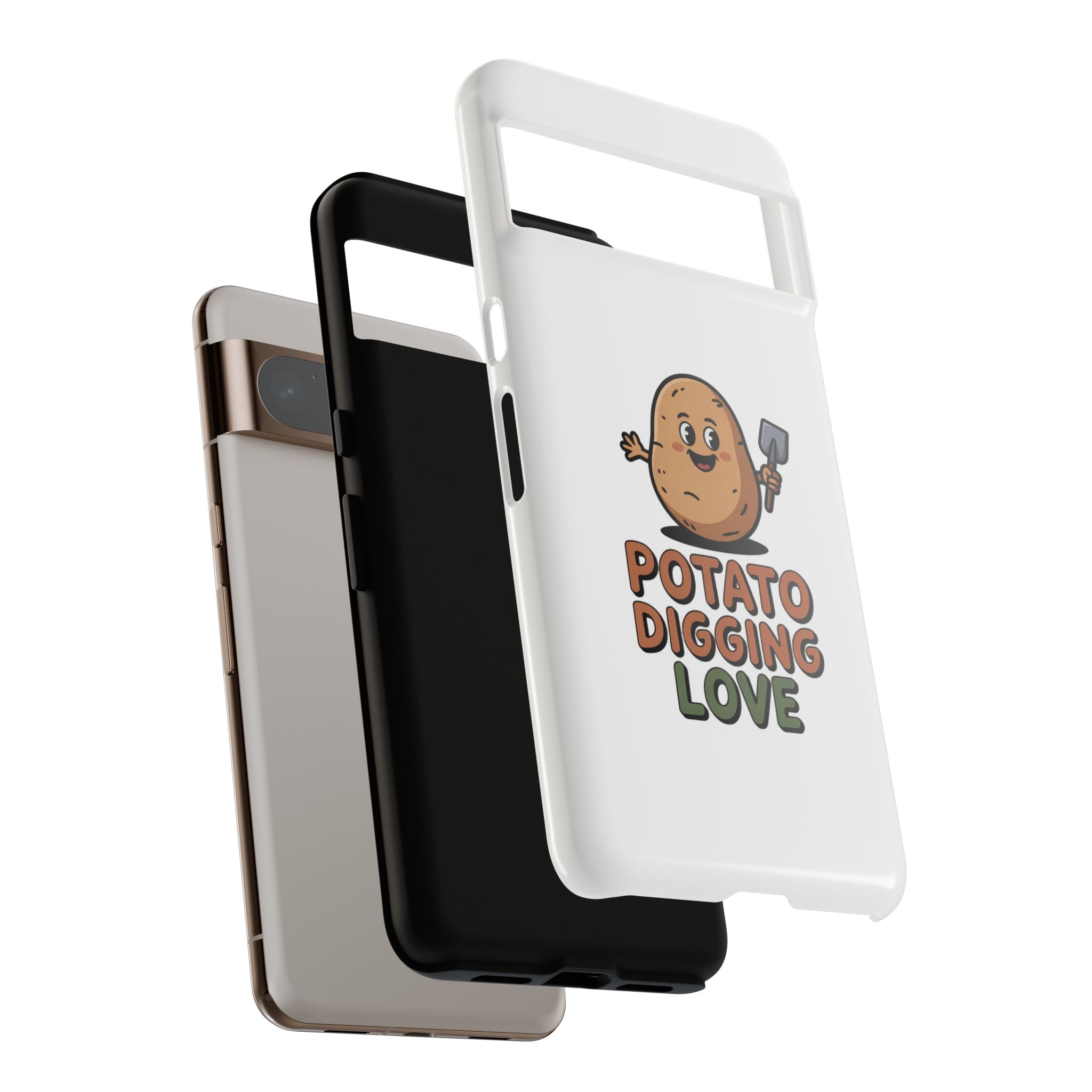 Phone Case — "Potato Digging Love" Cute Gardening Cartoon Protective Cover