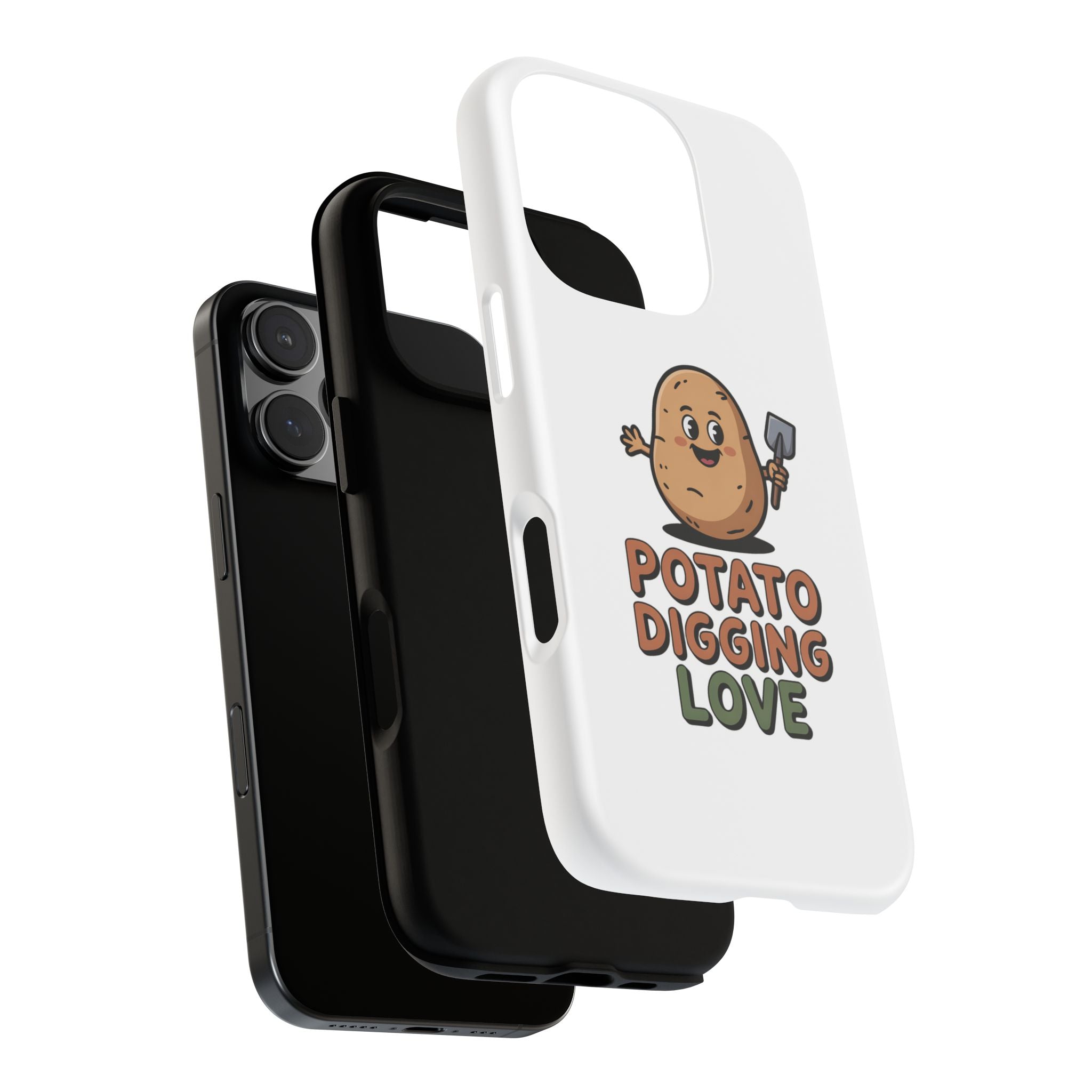 Phone Case — "Potato Digging Love" Cute Gardening Cartoon Protective Cover